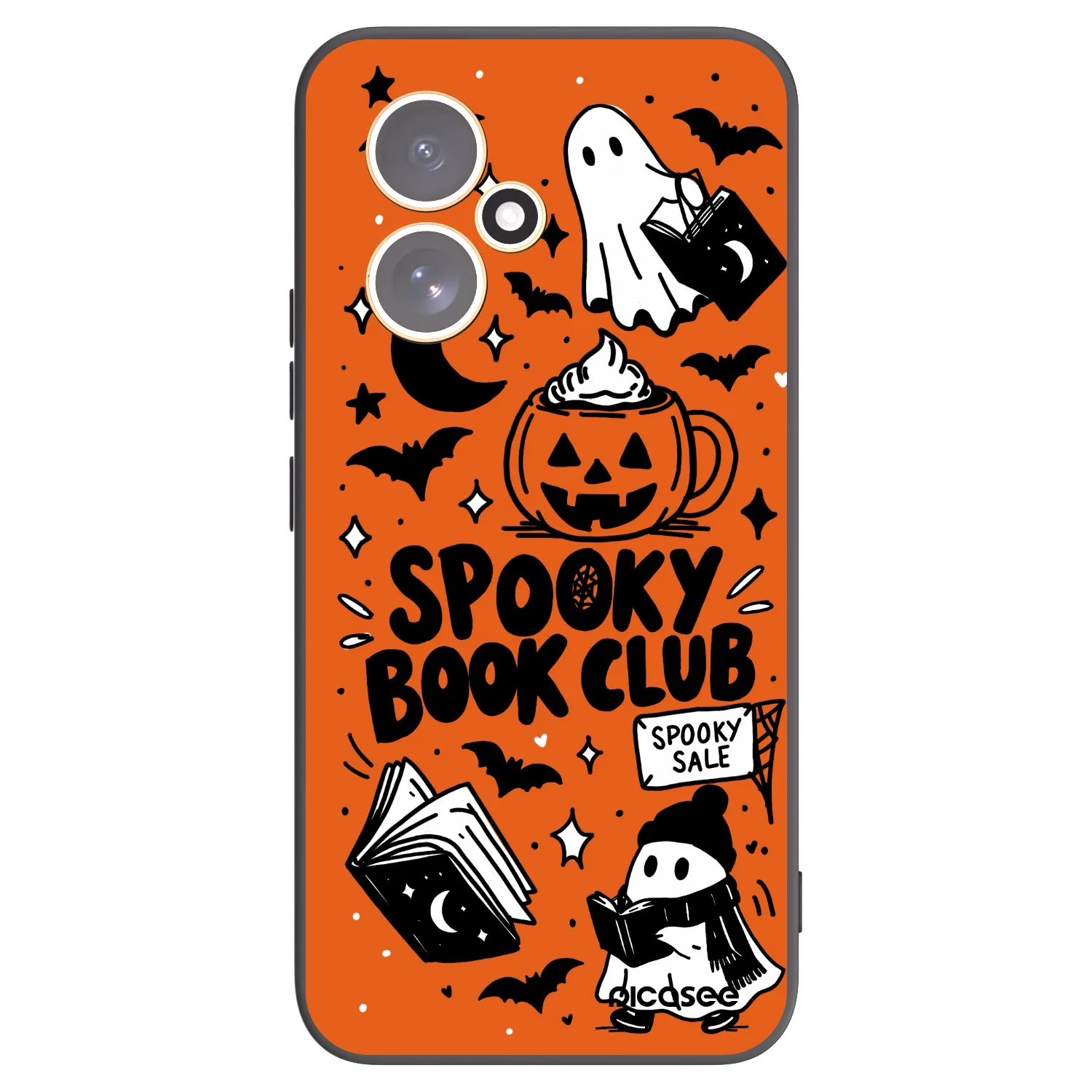 Picasee silikónový čierny obal pre Honor 400 5G - Spooky book club