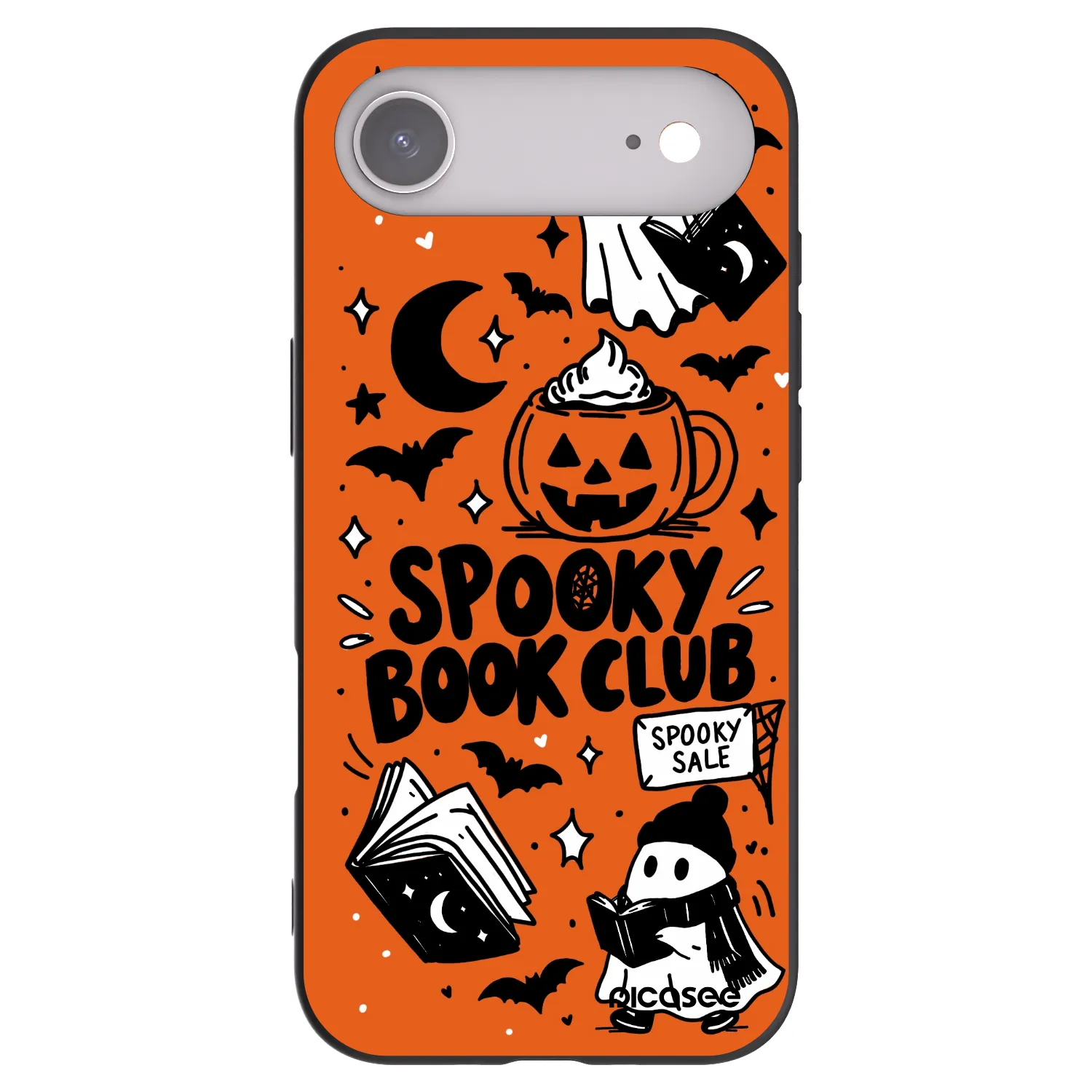 Picasee silikónový čierny obal pre Apple iPhone Air - Spooky book club