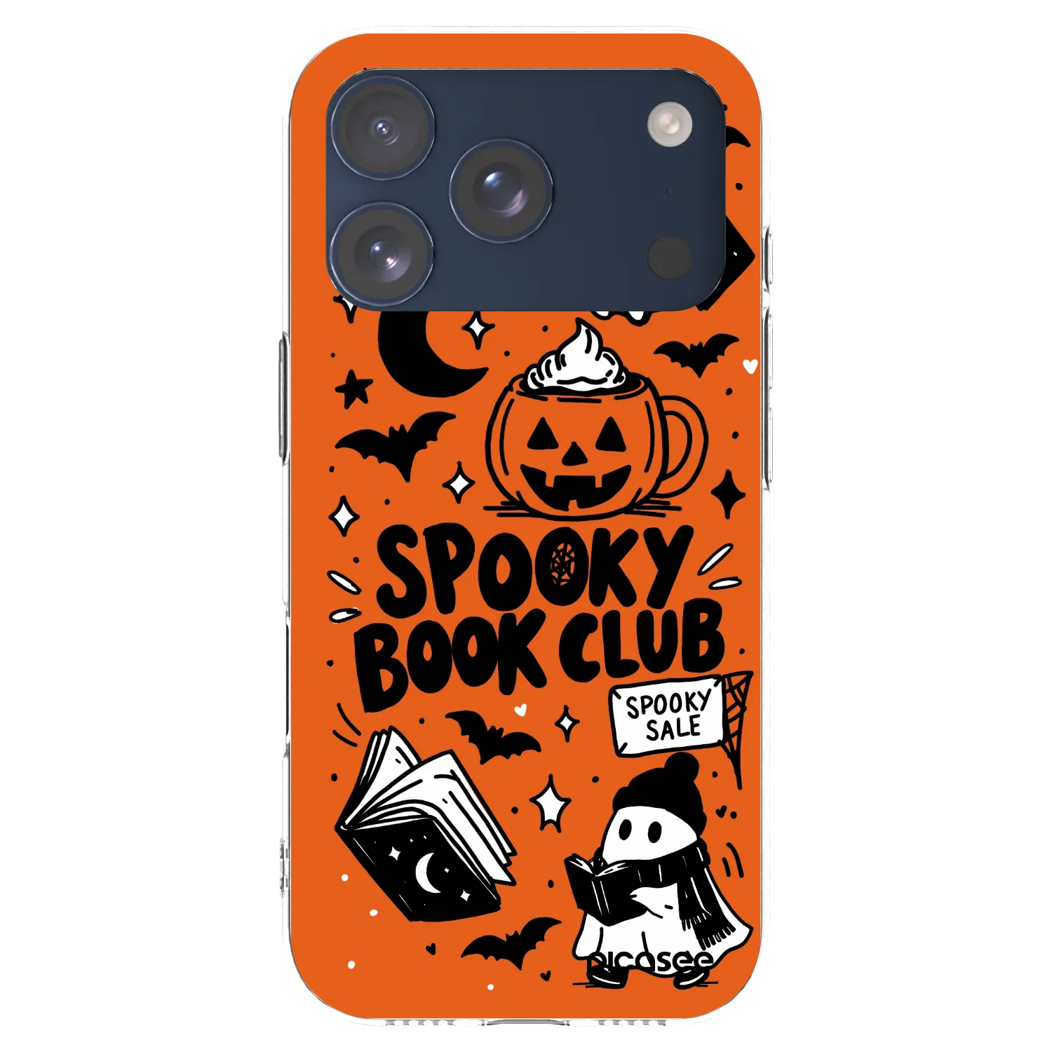 Picasee silikónový prehľadný obal pre Apple iPhone 17 Pro - Spooky book club