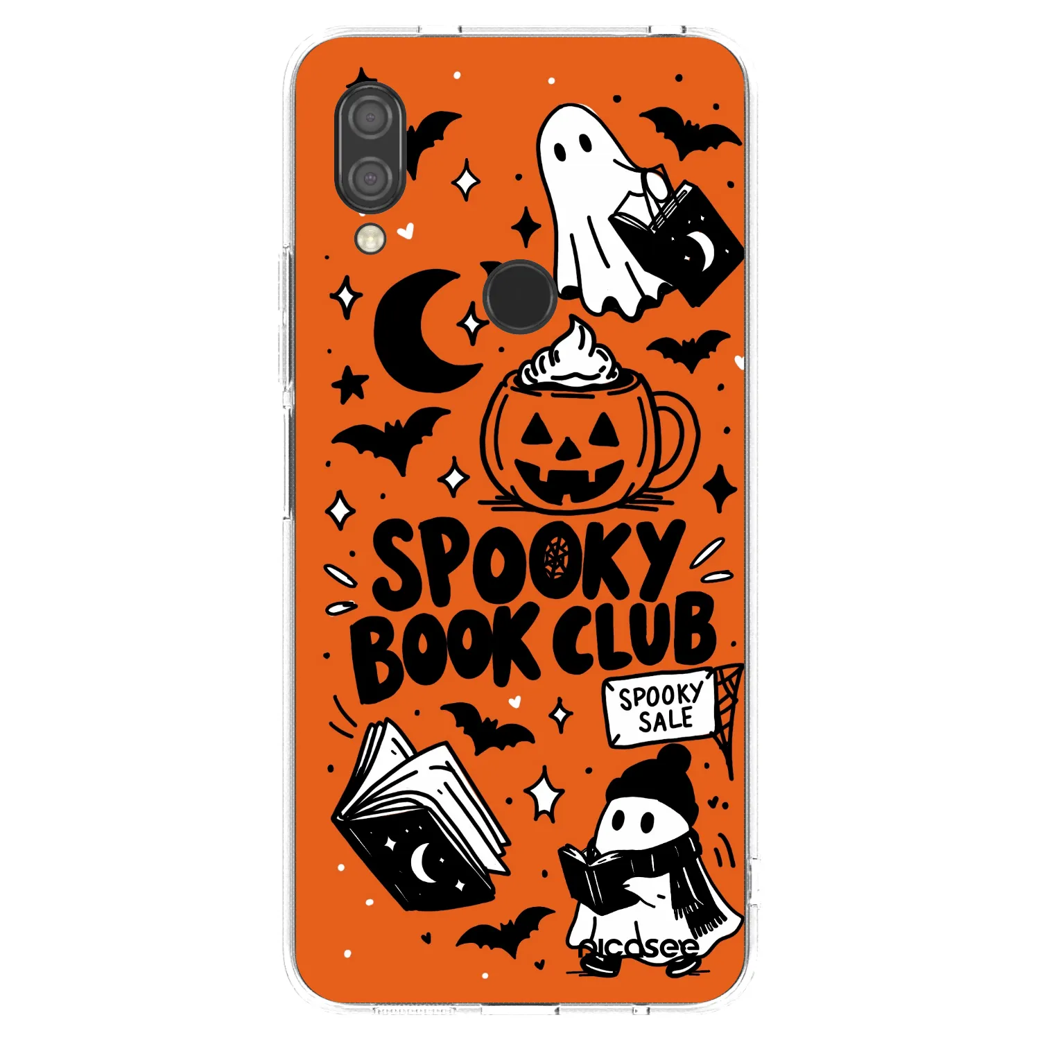 Picasee silikónový prehľadný obal pre Xiaomi Redmi 7 - Spooky book club