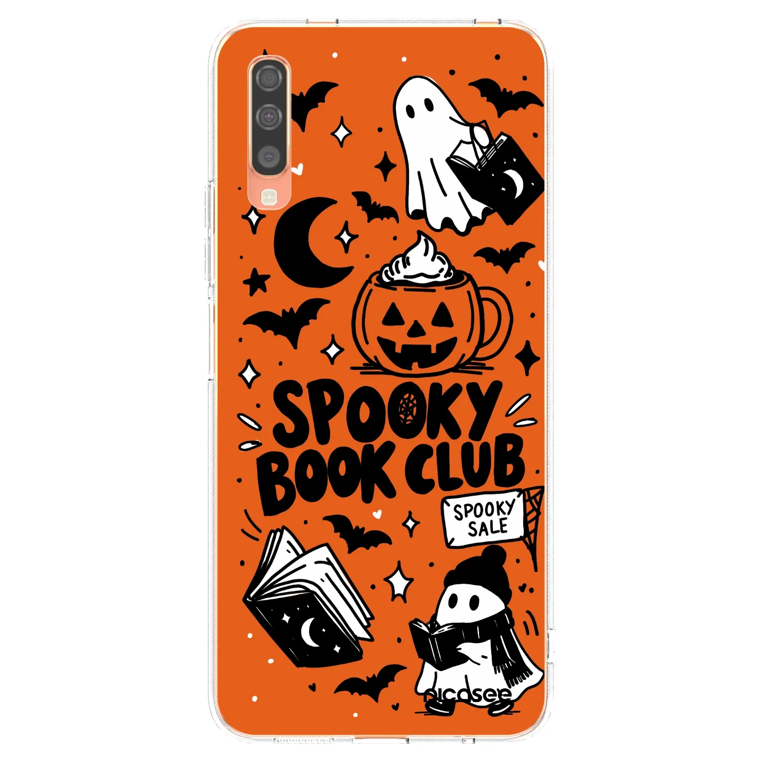 Picasee silikónový prehľadný obal pre Samsung Galaxy A70 A705F - Spooky book club