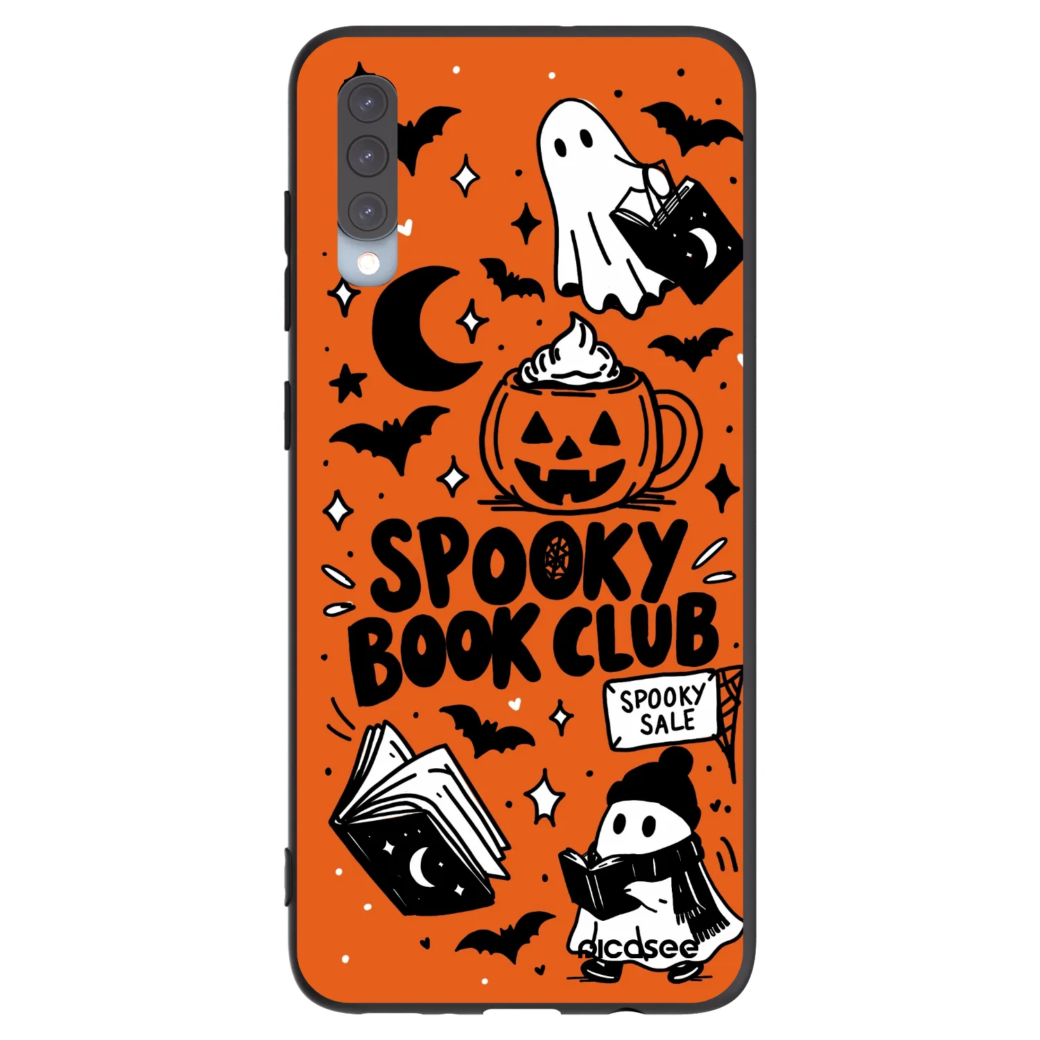Picasee silikónový čierny obal pre Samsung Galaxy A70 A705F - Spooky book club