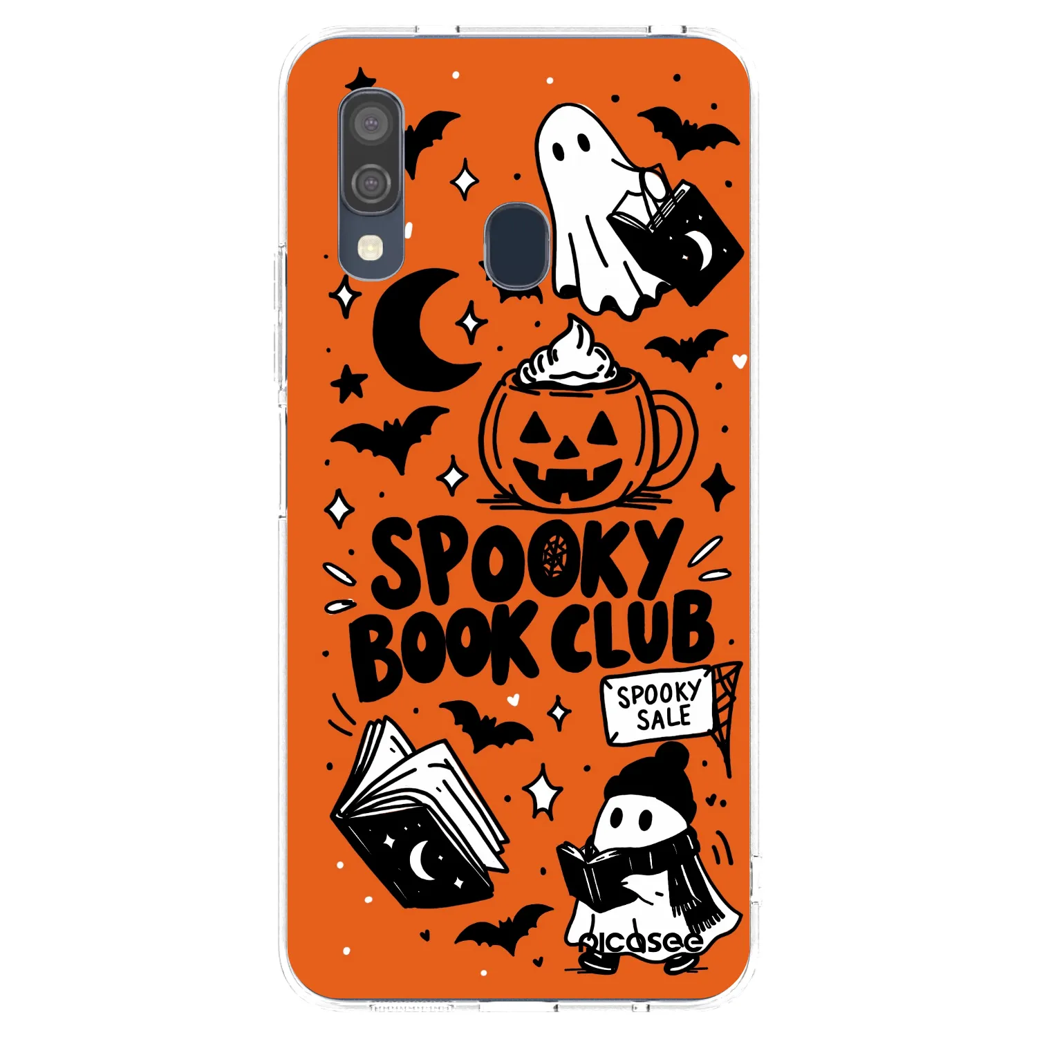 Picasee silikónový prehľadný obal pre Samsung Galaxy A40 A405F - Spooky book club