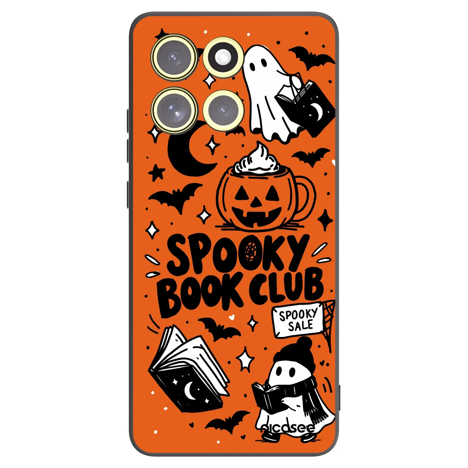 Picasee silikónový čierny obal pre Motorola Moto G86 5G - Spooky book club
