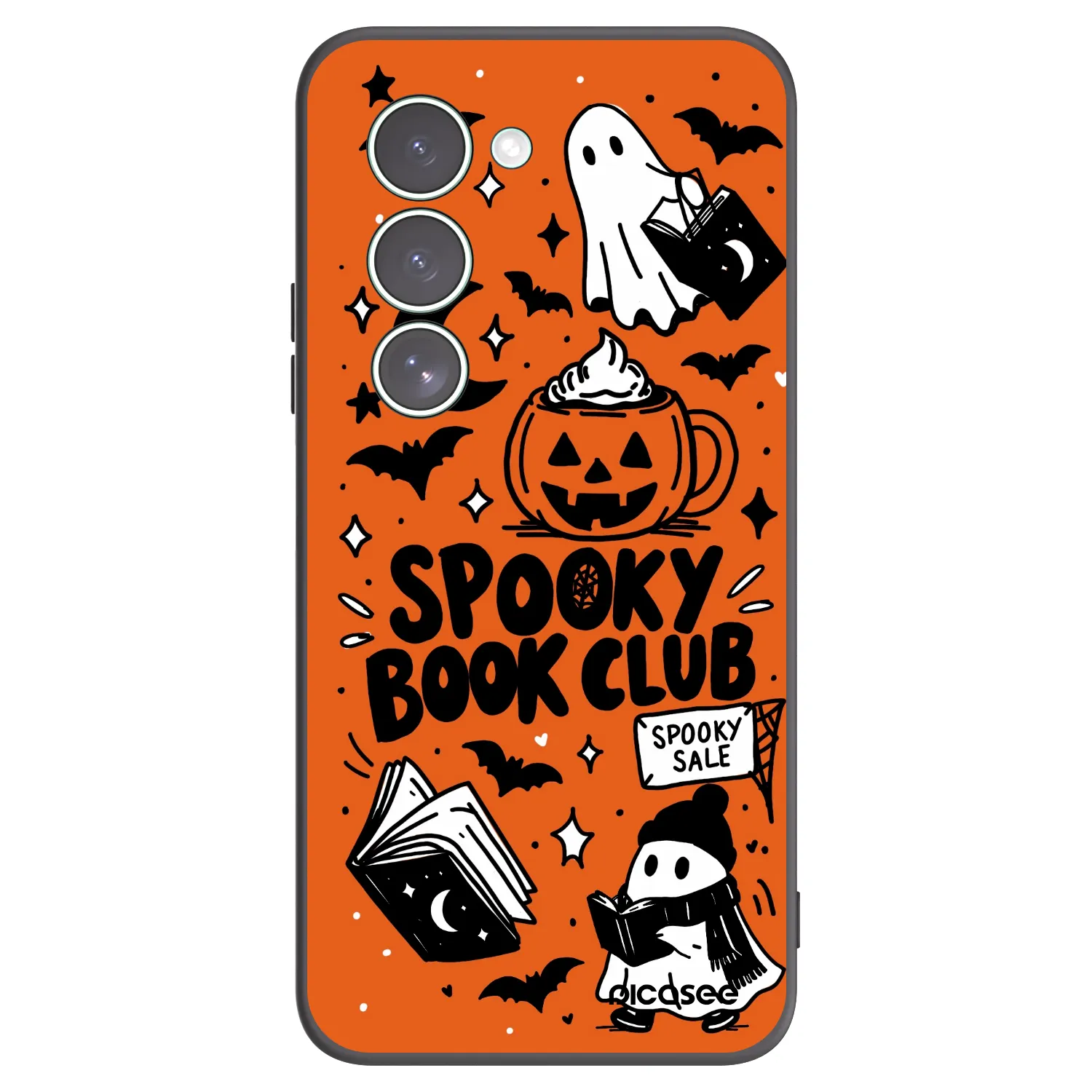 Picasee silikónový čierny obal pre Xiaomi Redmi 15 5G - Spooky book club