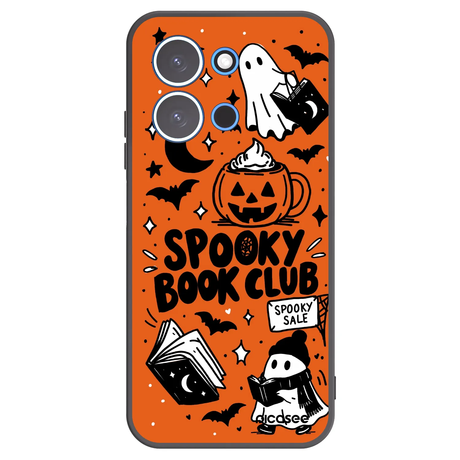 Picasee silikónový čierny obal pre Xiaomi Redmi 15C 4G - Spooky book club