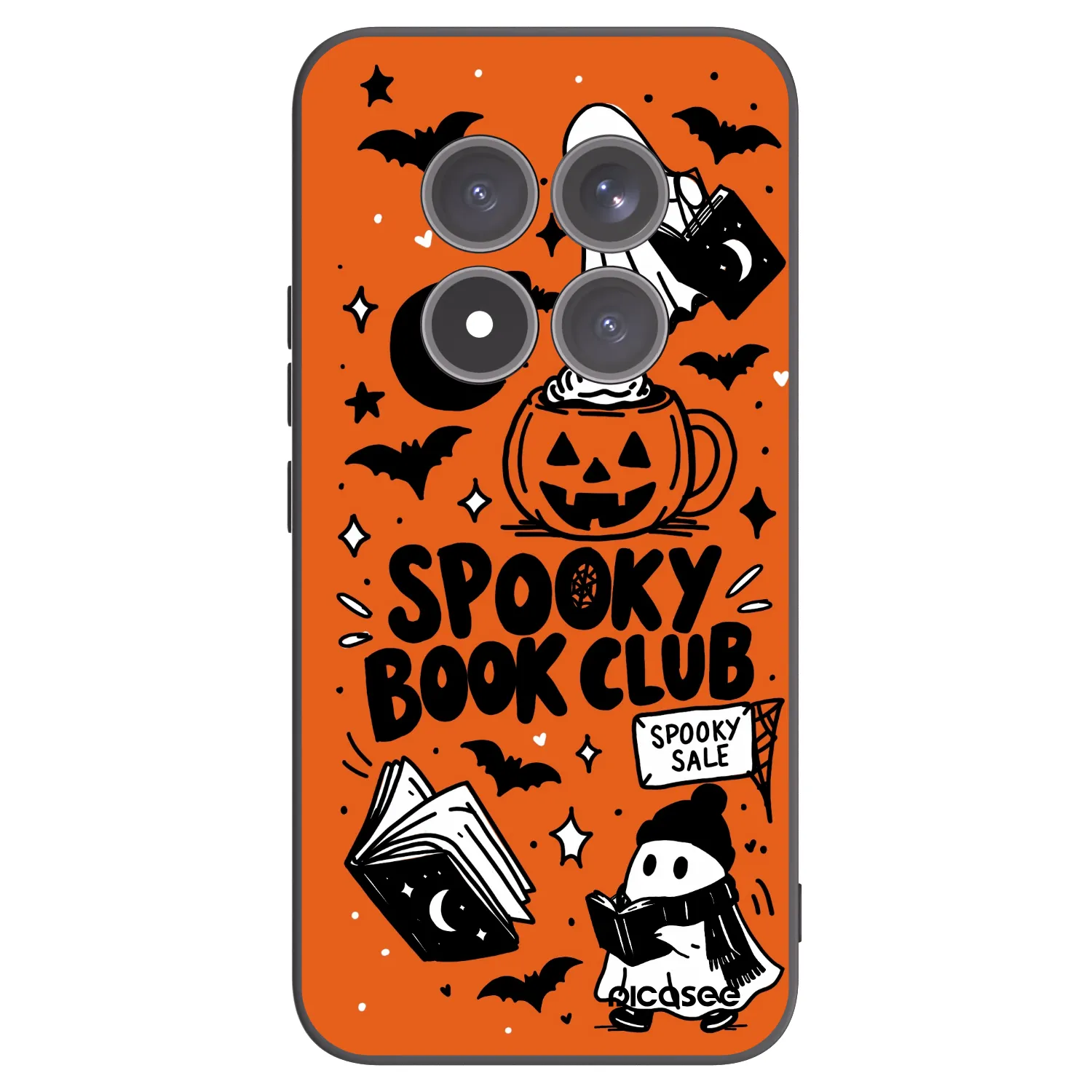 Picasee silikónový čierny obal pre Xiaomi Redmi Note 15 Pro+ - Spooky book club