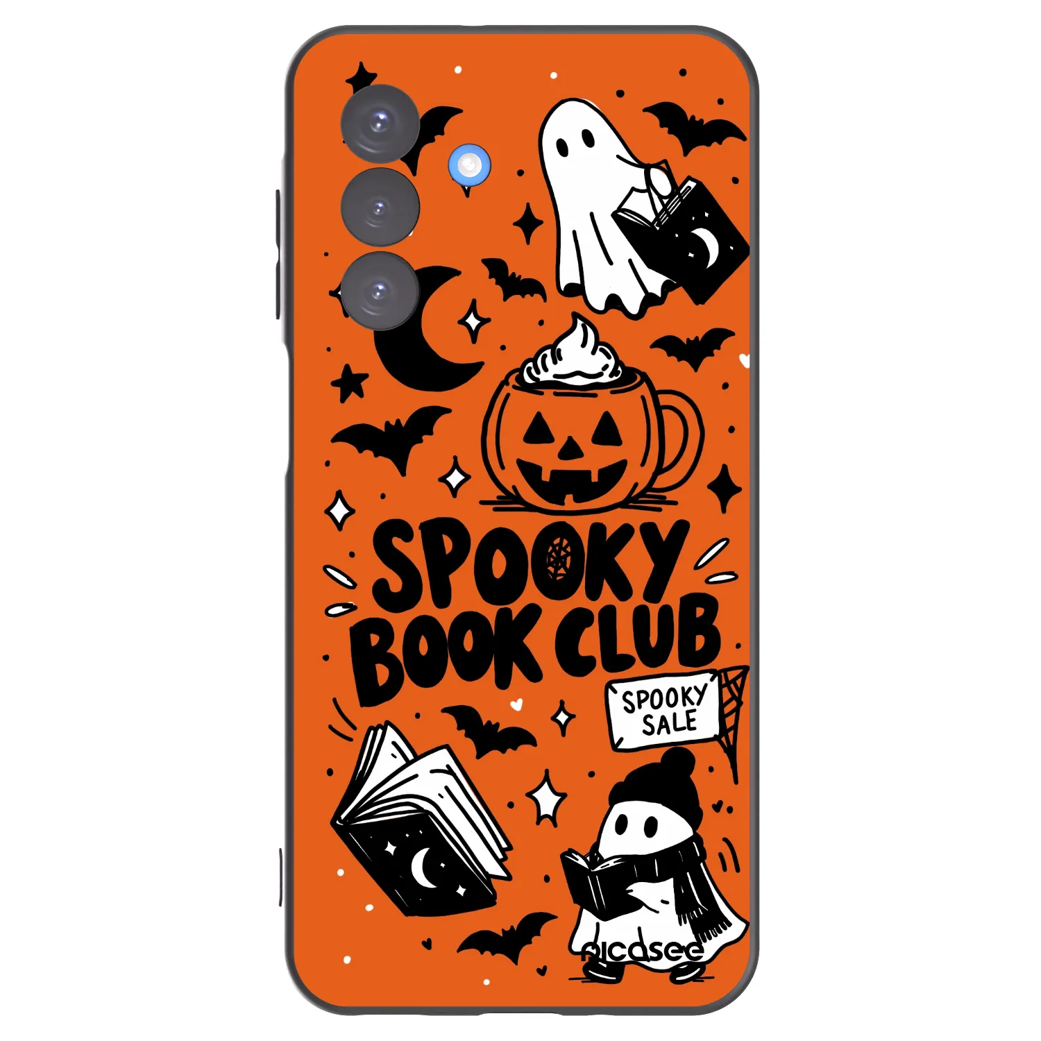Picasee silikónový čierny obal pre Samsung Galaxy A17 5G - Spooky book club
