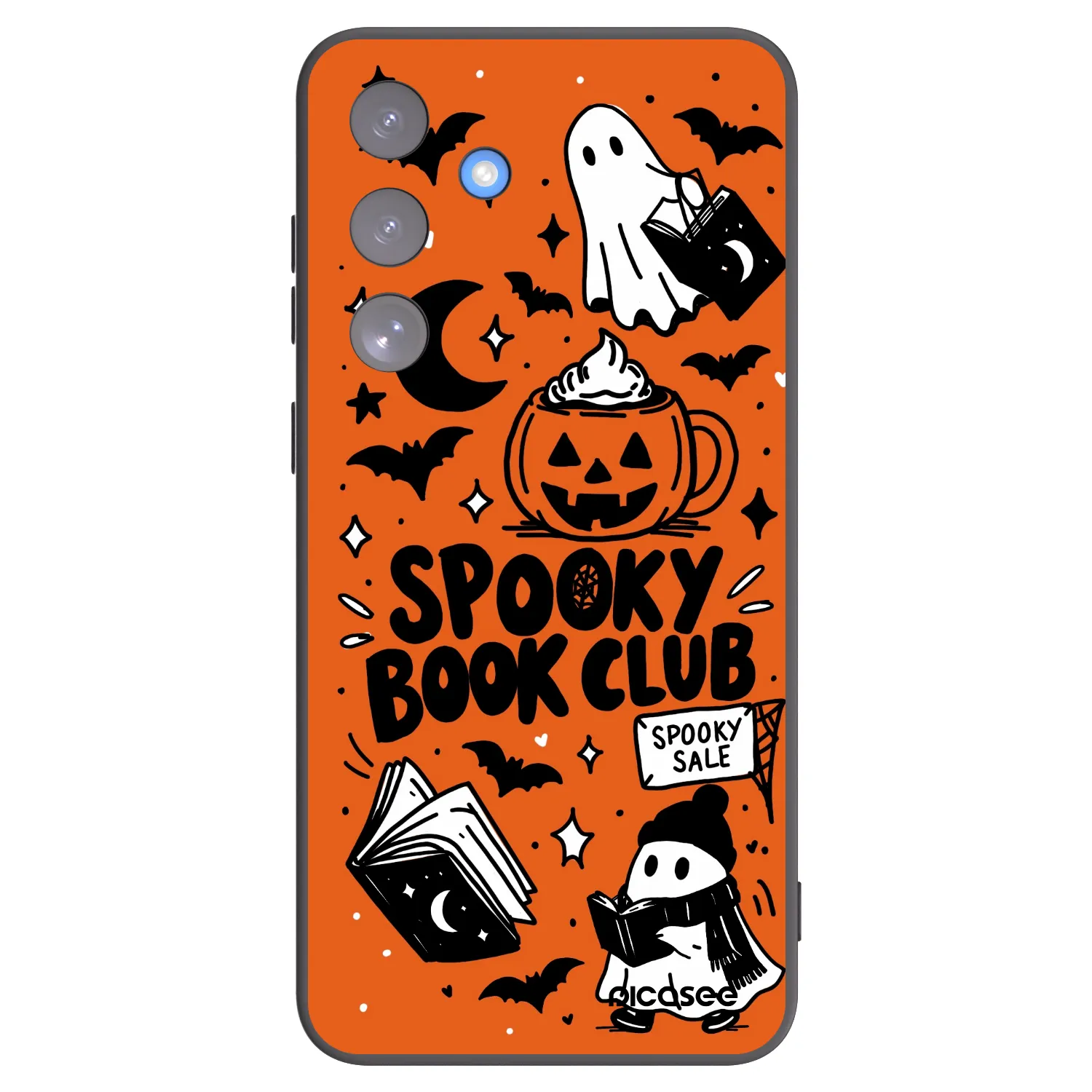 Picasee silikónový čierny obal pre Samsung Galaxy S25 FE 5G - Spooky book club