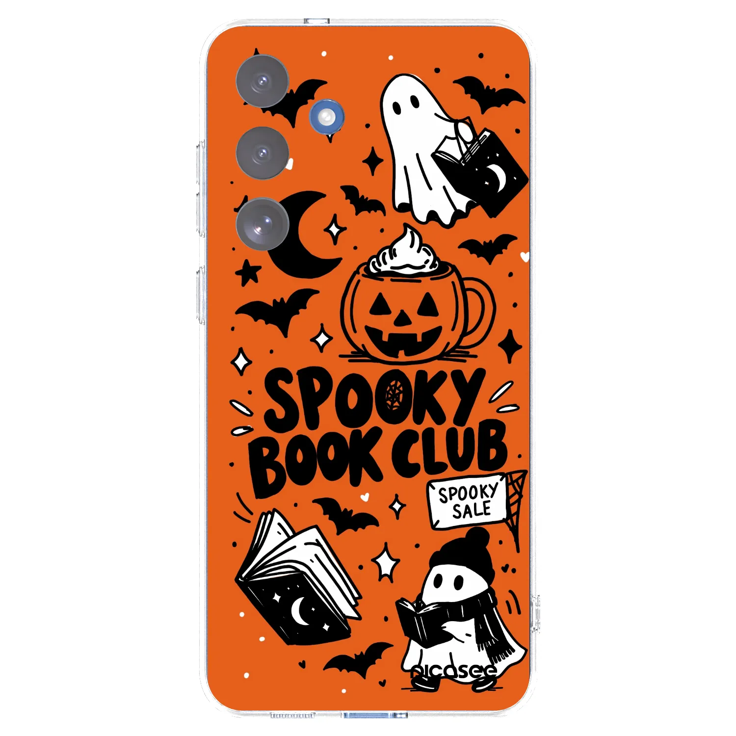 Picasee silikónový prehľadný obal pre Samsung Galaxy S25 FE 5G - Spooky book club