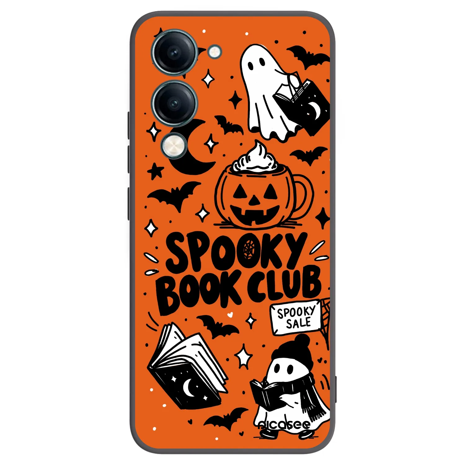 Picasee silikónový čierny obal pre Vivo Y29s 5G - Spooky book club