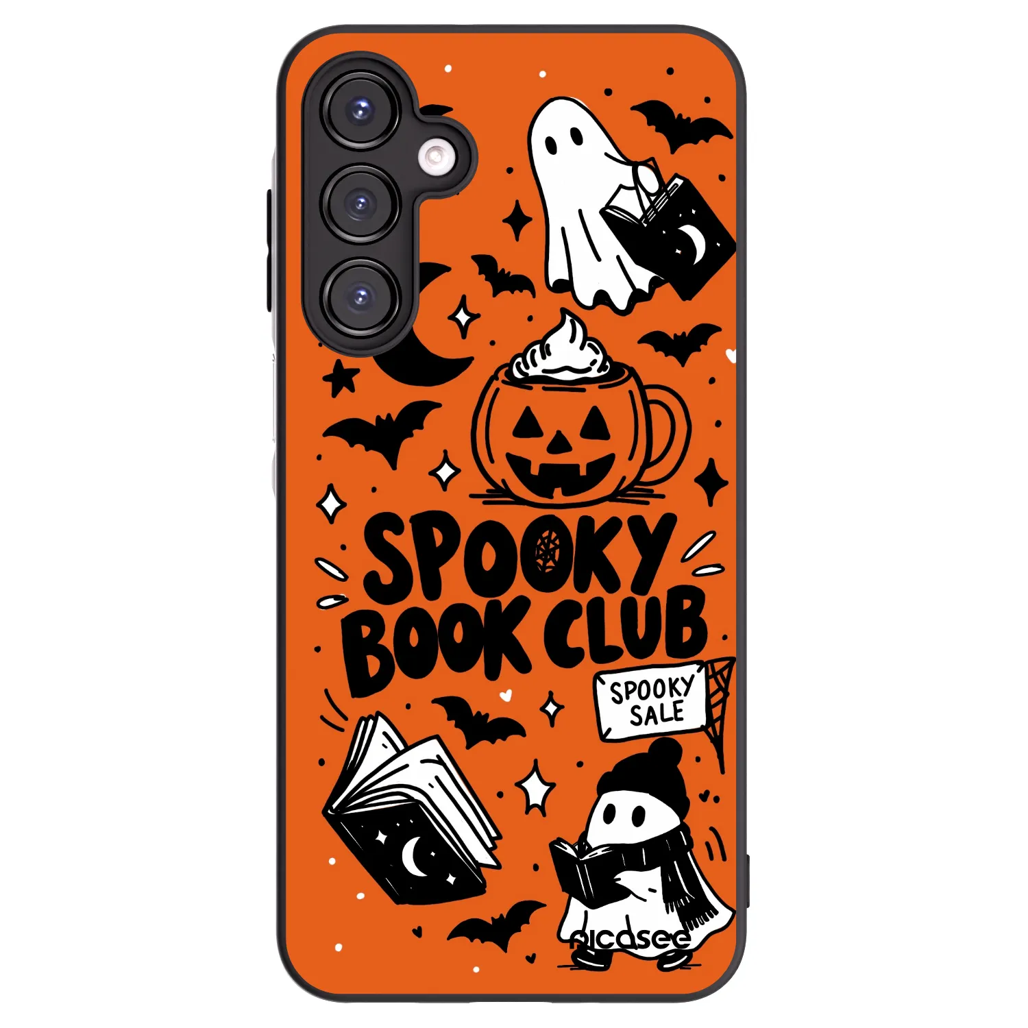 Picasee silikónový čierny obal pre Samsung Galaxy A16 4G - Spooky book club