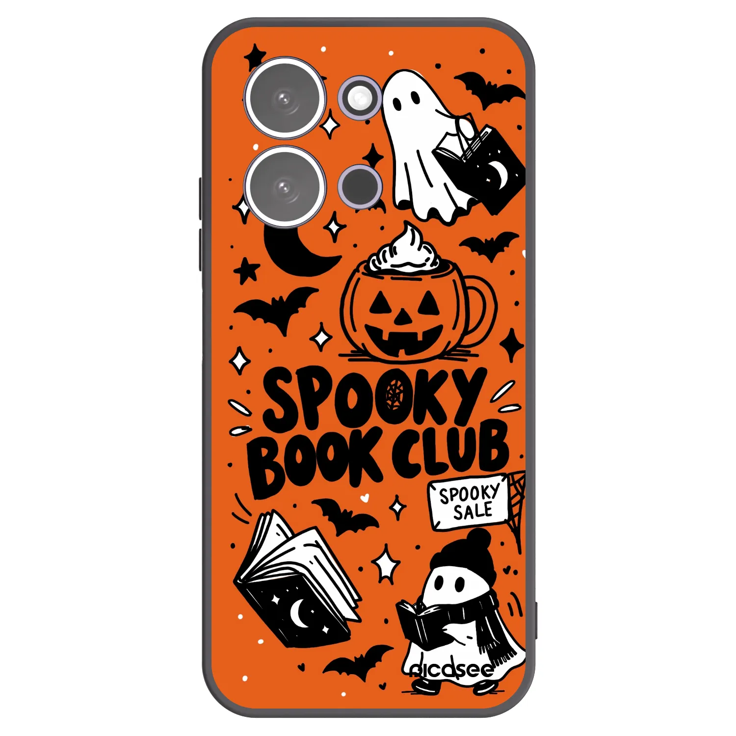 Picasee silikónový čierny obal pre Xiaomi Redmi 15C 5G - Spooky book club