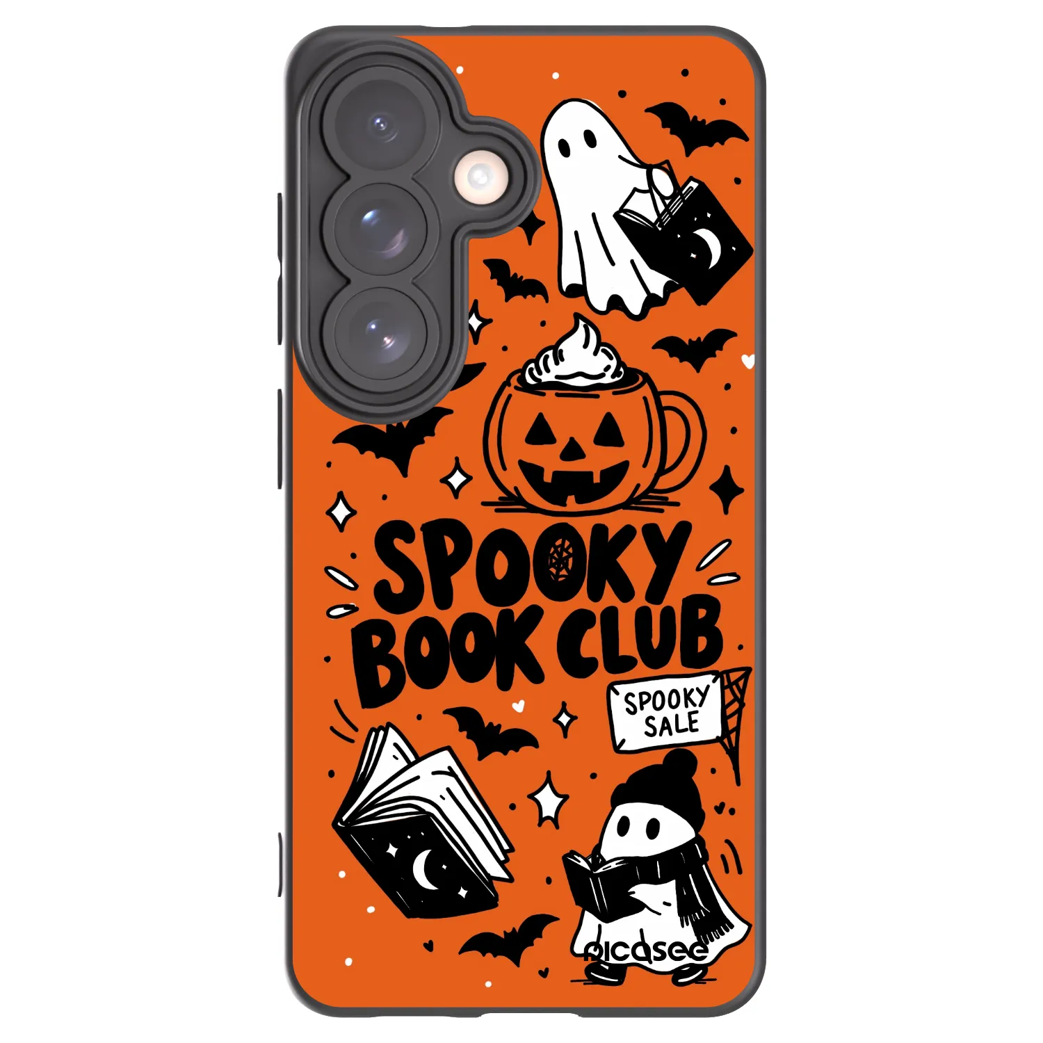Picasee silikónový čierny obal pre Samsung Galaxy S26 - Spooky book club
