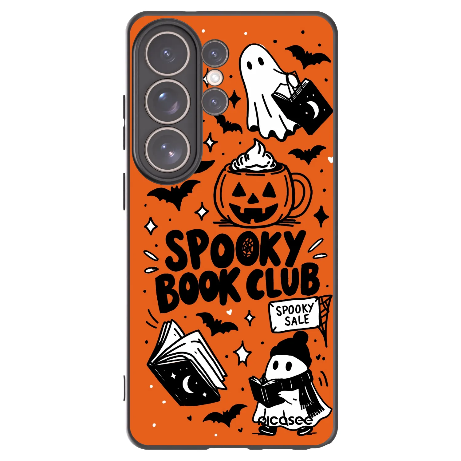 Picasee silikónový čierny obal pre Samsung Galaxy S26 Ultra - Spooky book club