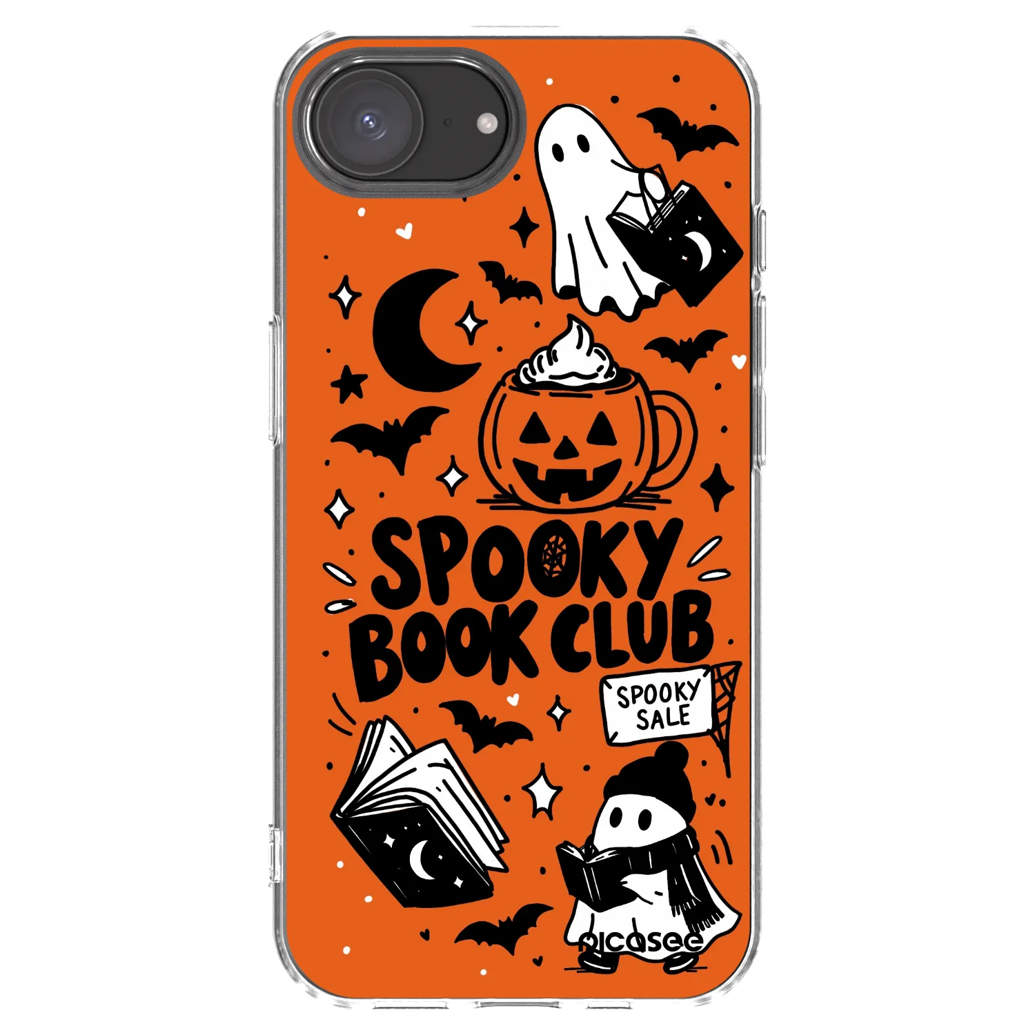 Picasee silikónový prehľadný obal pre Apple iPhone 17e - Spooky book club