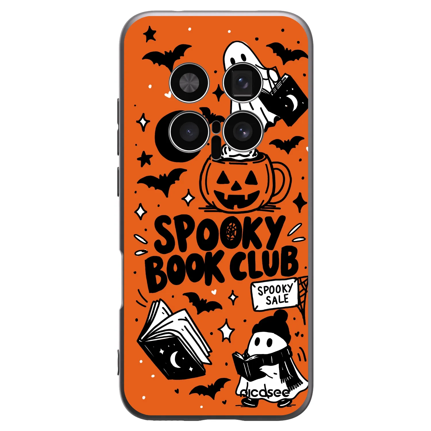 Picasee silikónový čierny obal pre Honor Magic8 Pro 5G - Spooky book club