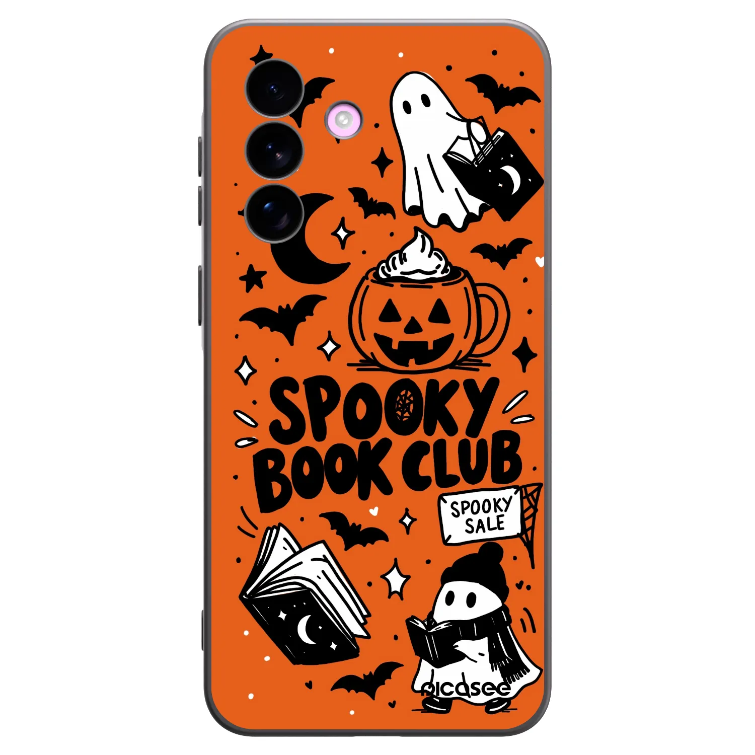 Picasee silikónový čierny obal pre Samsung Galaxy A57 5G - Spooky book club