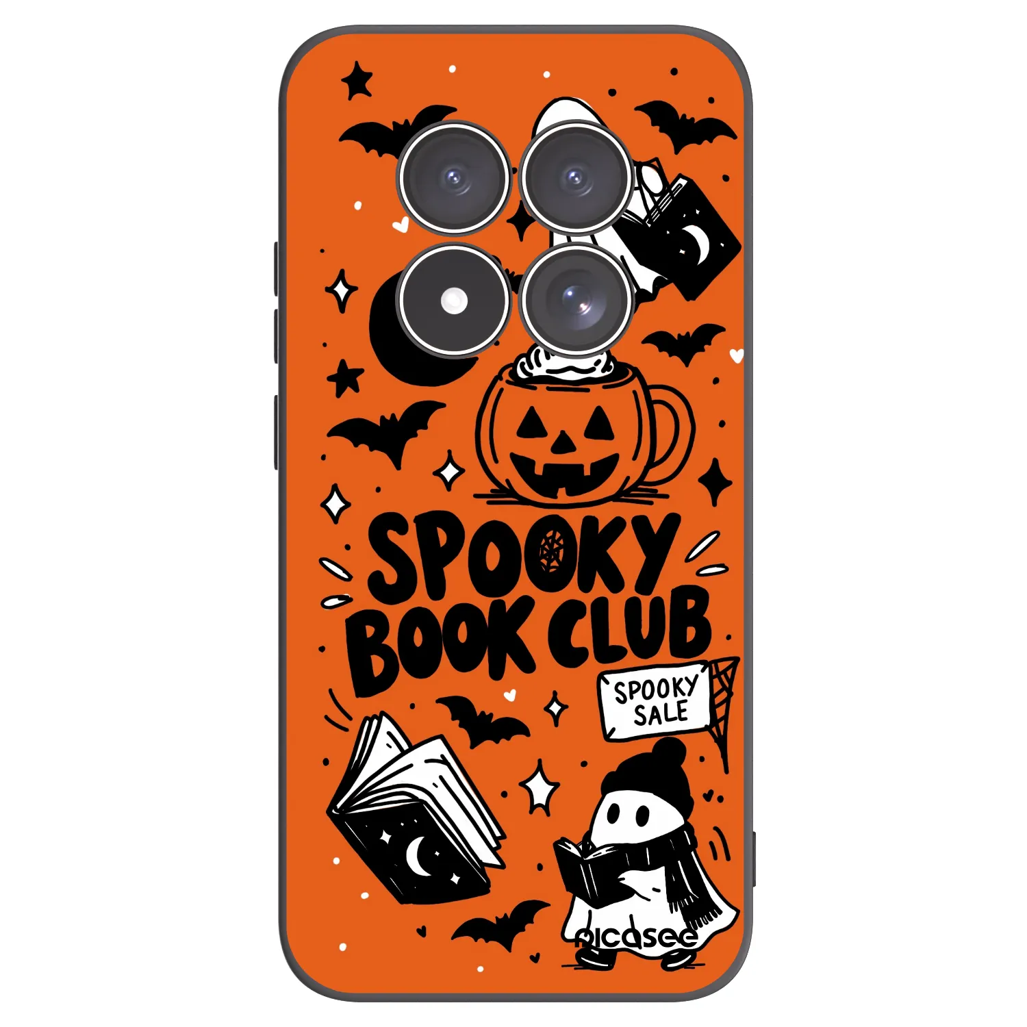 Picasee silikónový čierny obal pre Xiaomi Redmi Note 15 Pro 5G - Spooky book club