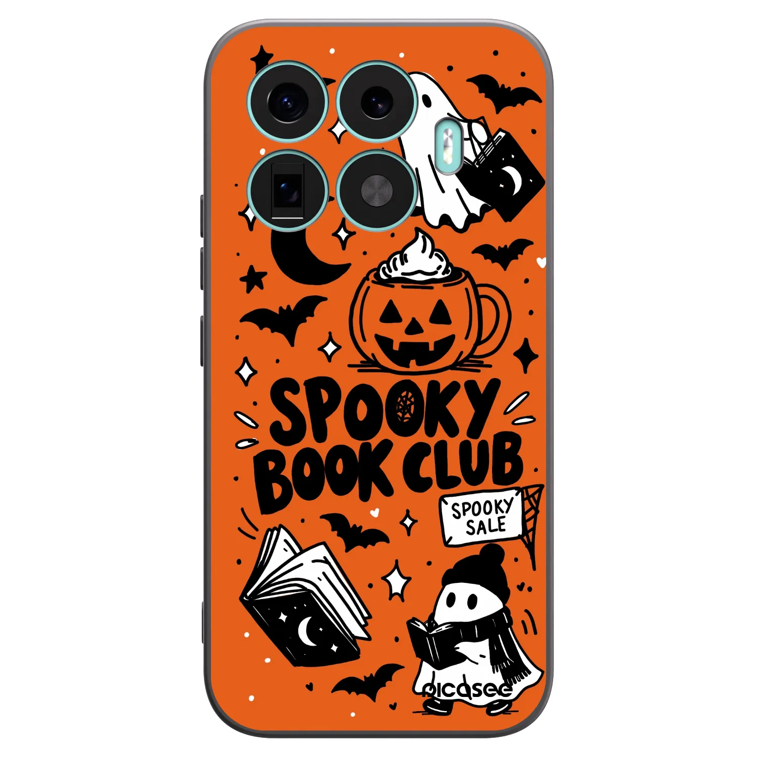 Picasee silikónový čierny obal pre Xiaomi 17T - Spooky book club