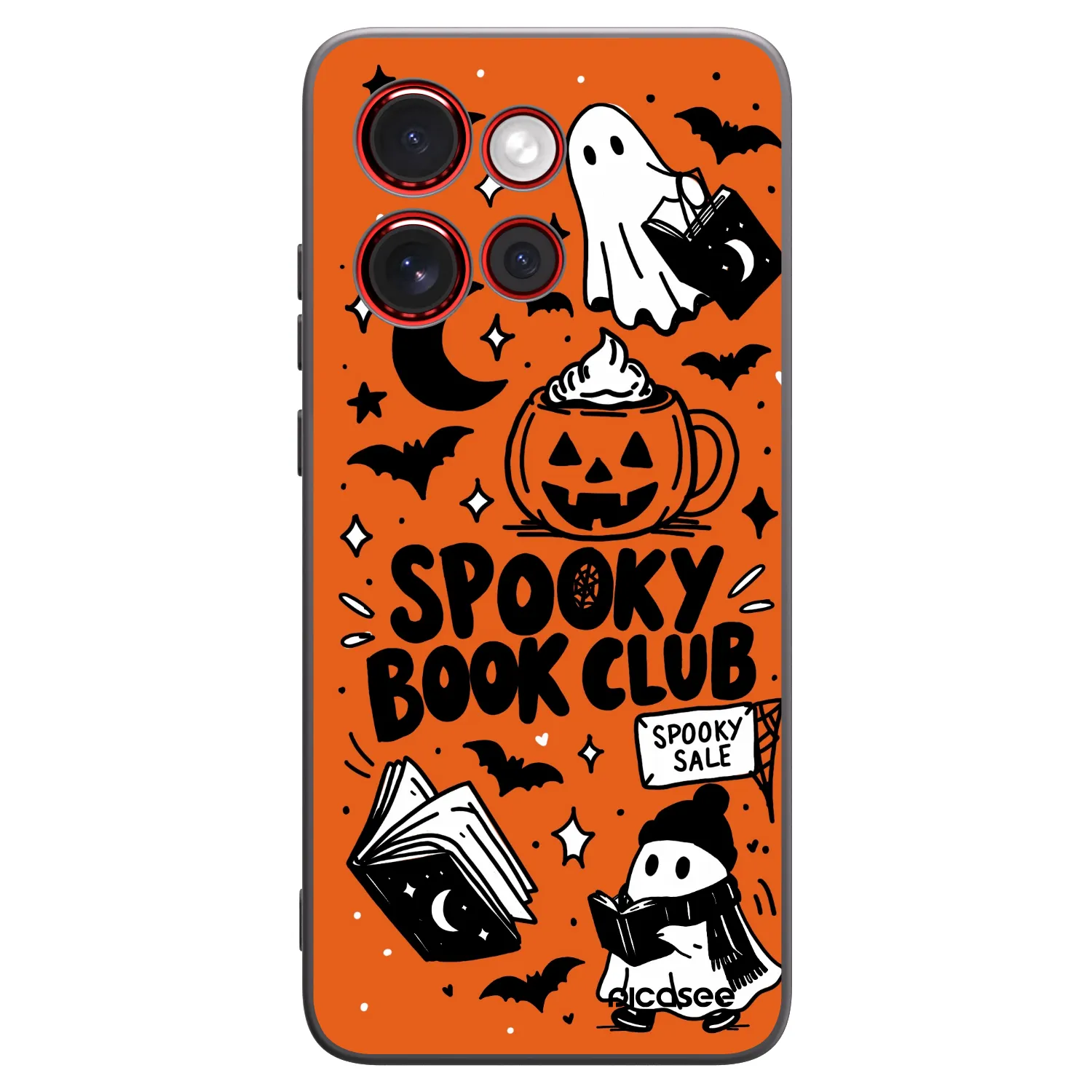 Picasee silikónový čierny obal pre Motorola Edge 60 Neo 5G - Spooky book club