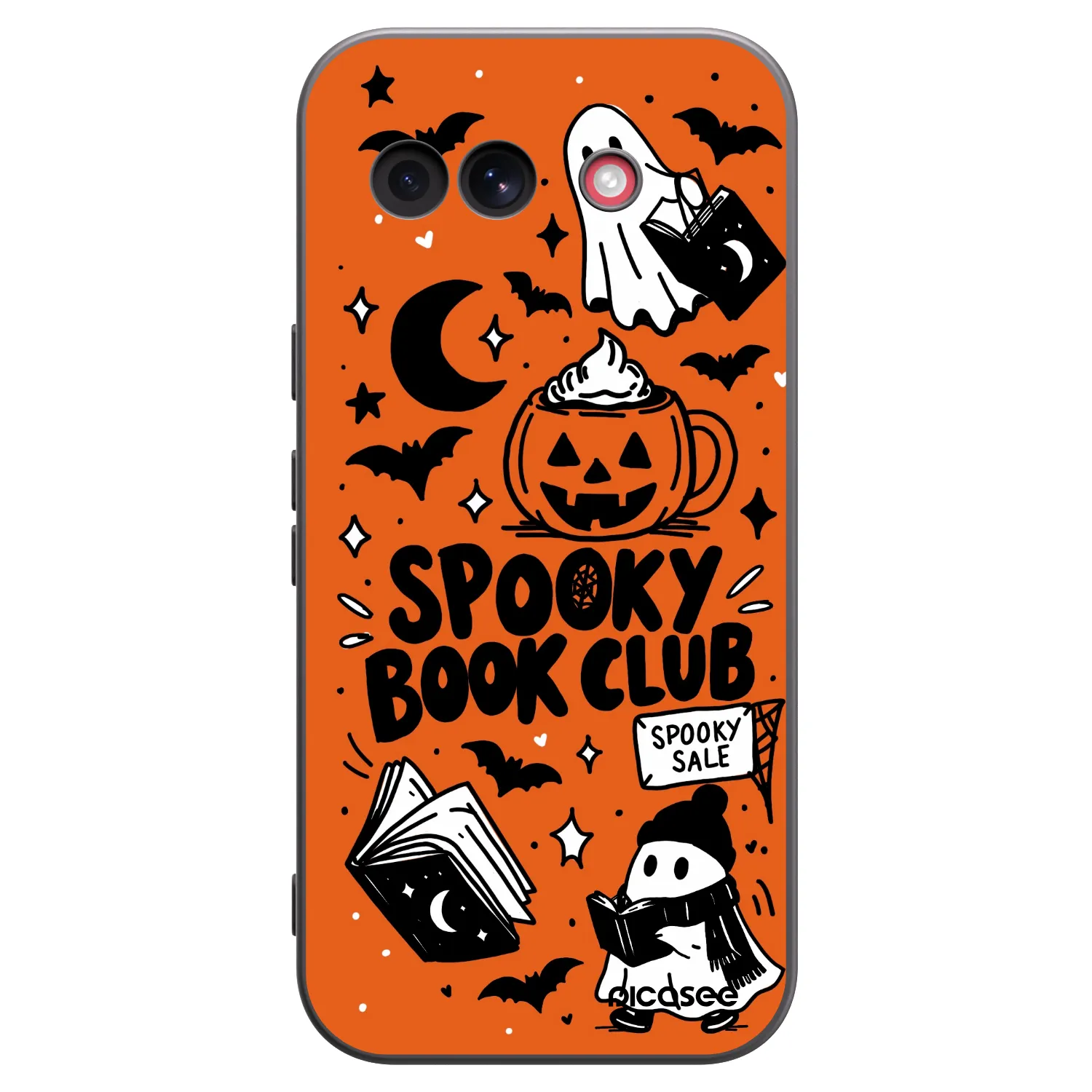 Picasee silikónový čierny obal pre Google Pixel 10a - Spooky book club