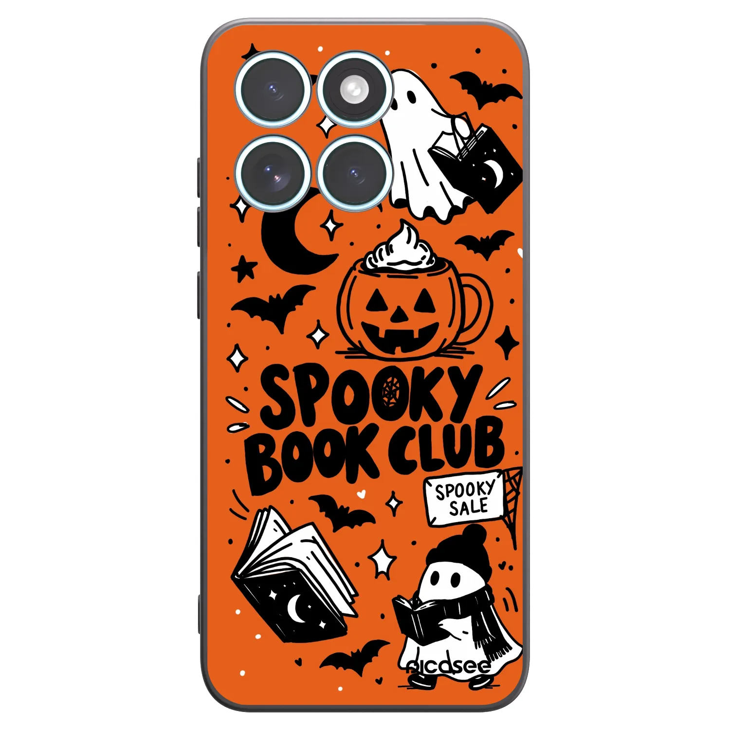 Picasee silikónový čierny obal pre Motorola Edge 70 Fusion - Spooky book club