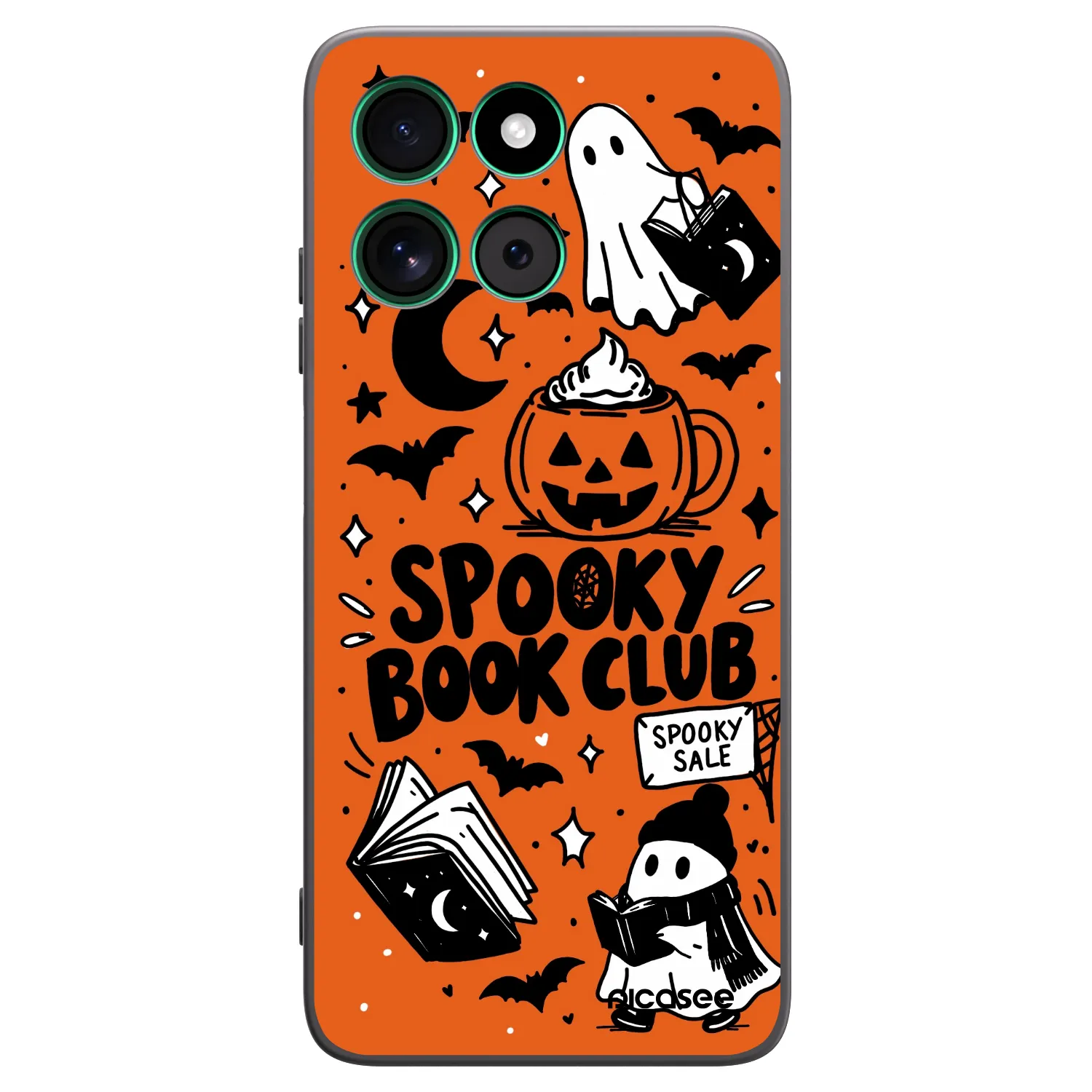 Picasee silikónový čierny obal pre Motorola Moto G57 Power - Spooky book club