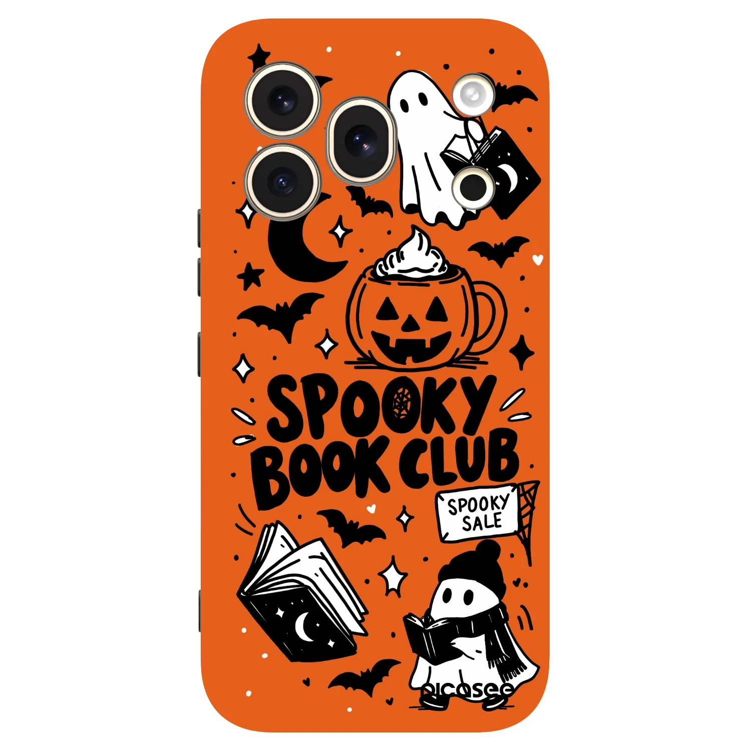 Picasee silikónový čierny obal pre Honor 600 Pro - Spooky book club
