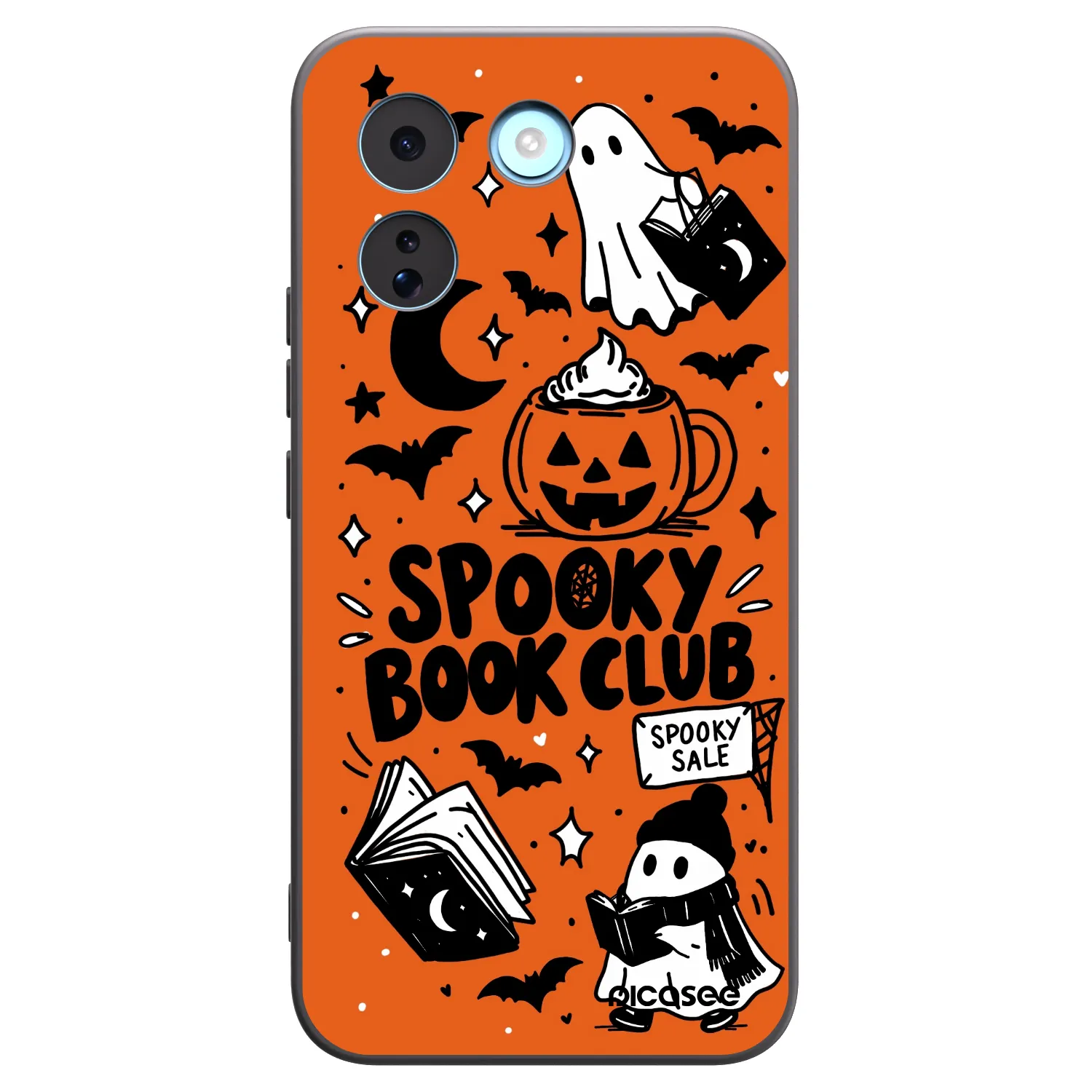 Picasee silikónový čierny obal pre Xiaomi Redmi Note 17 Pro MAX 5G - Spooky book club