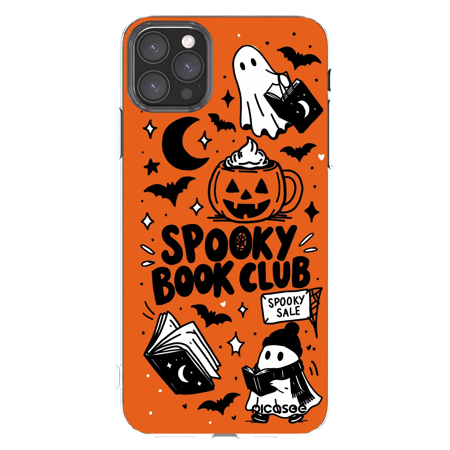Picasee silikónový prehľadný obal pre Apple iPhone 11 Pro Max - Spooky book club