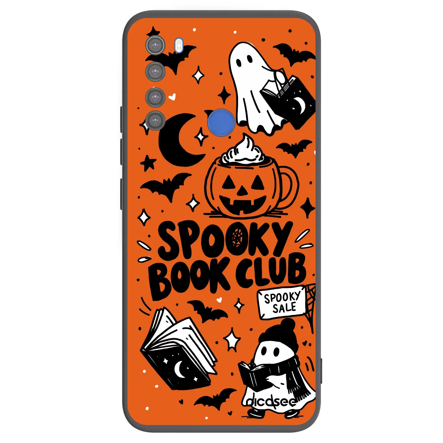 Picasee silikónový čierny obal pre Xiaomi Redmi Note 8T - Spooky book club