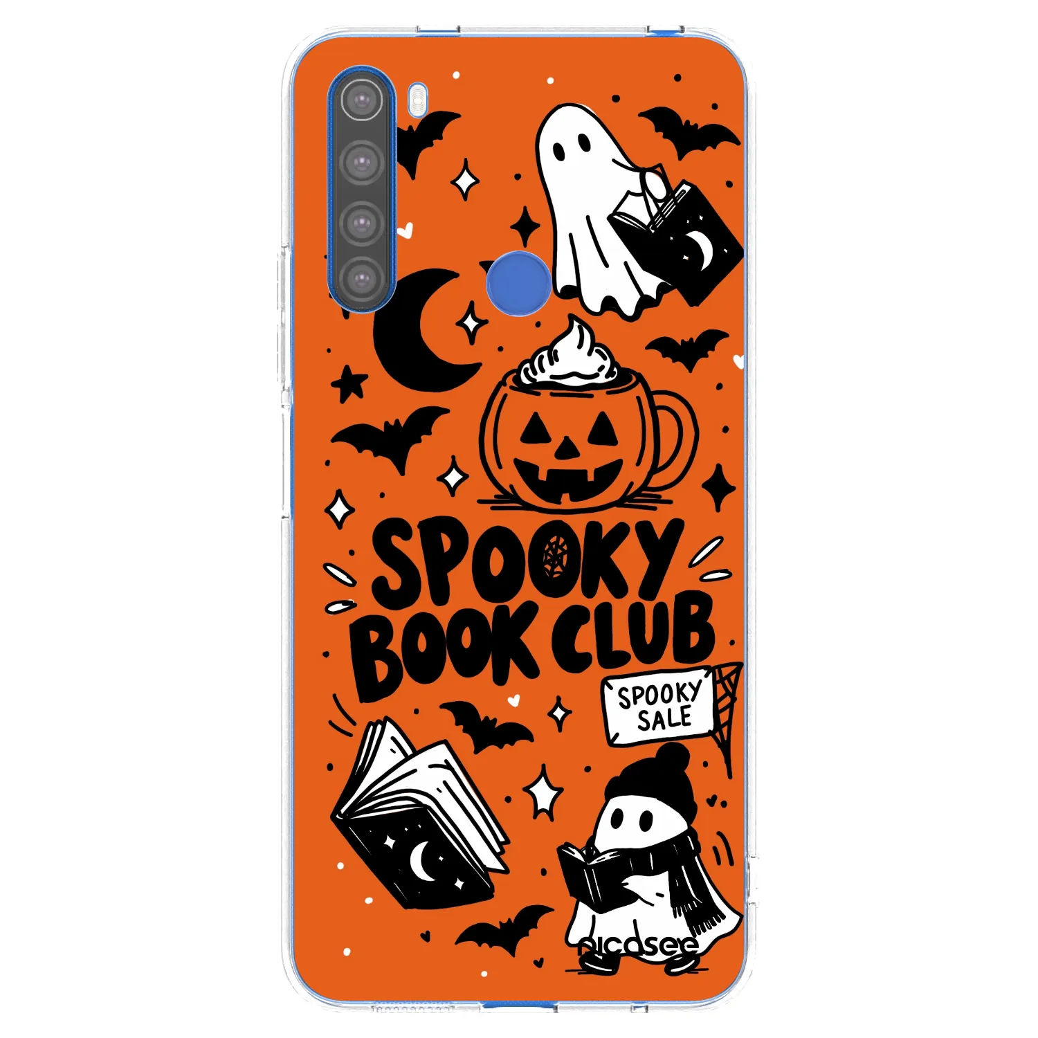 Picasee silikónový prehľadný obal pre Xiaomi Redmi Note 8T - Spooky book club