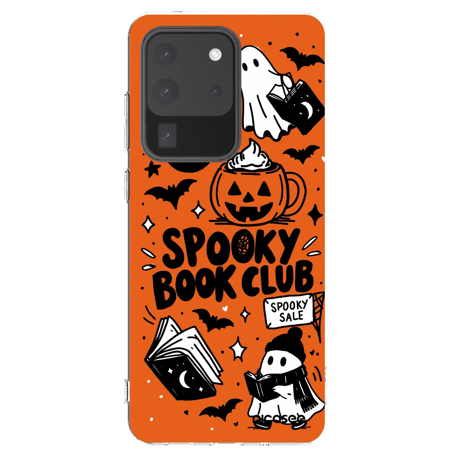 Picasee silikónový prehľadný obal pre Samsung Galaxy S20 Ultra 5G G988F - Spooky book club