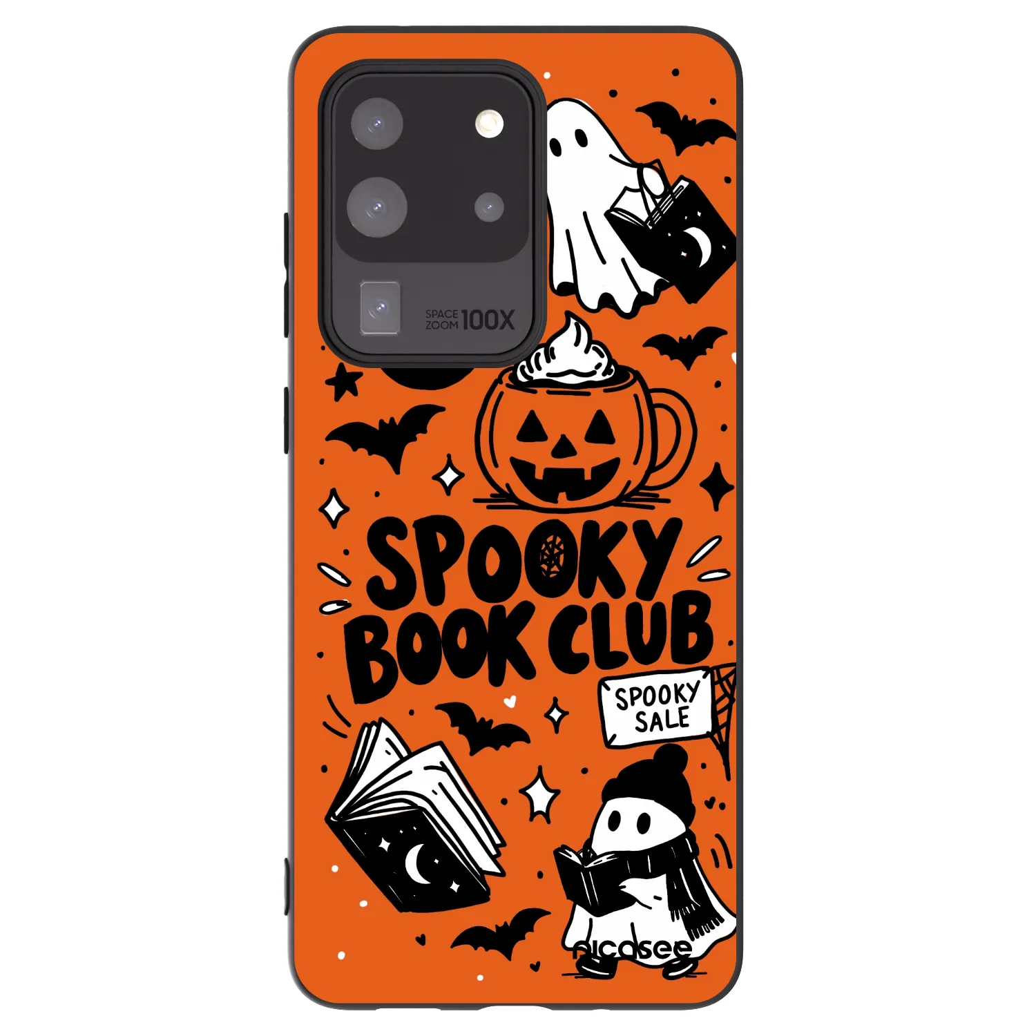 Picasee silikónový čierny obal pre Samsung Galaxy S20 Ultra 5G G988F - Spooky book club