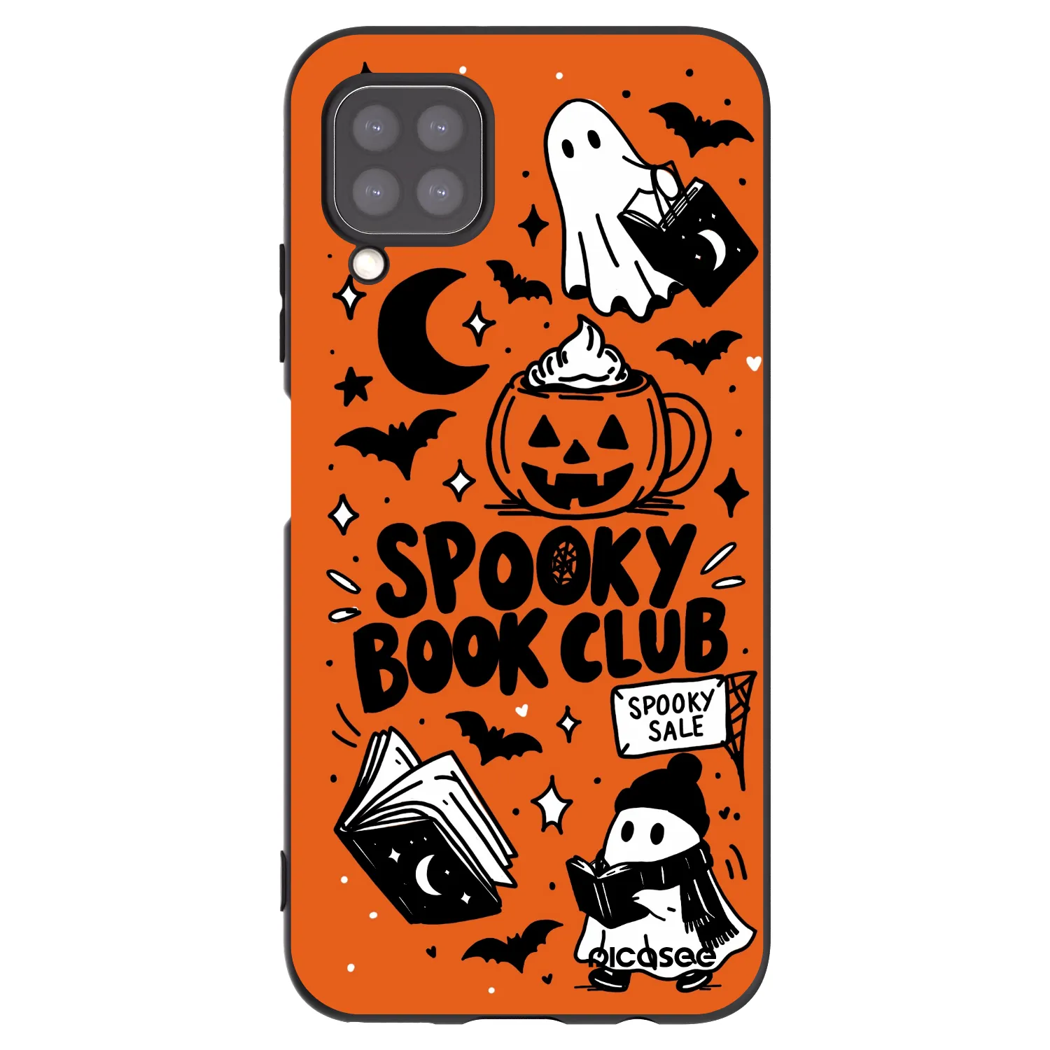 Picasee silikónový čierny obal pre Huawei P40 Lite - Spooky book club