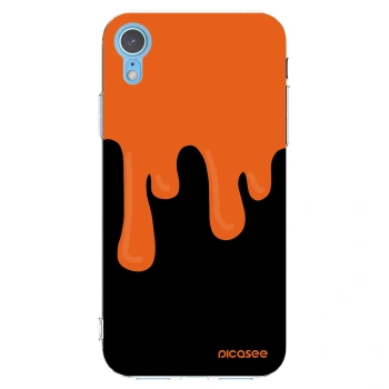Picasee silikónový prehľadný obal pre Apple iPhone XR - Orange spooky