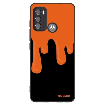 Picasee silikónový čierny obal pre Motorola Moto G60 - Orange spooky