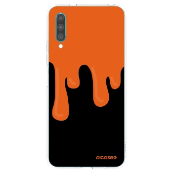 Picasee silikónový prehľadný obal pre Samsung Galaxy A30s A307F - Orange spooky
