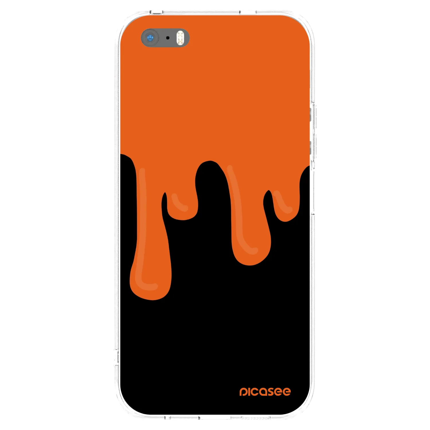Picasee silikónový prehľadný obal pre Apple iPhone 5/5S/SE - Orange spooky