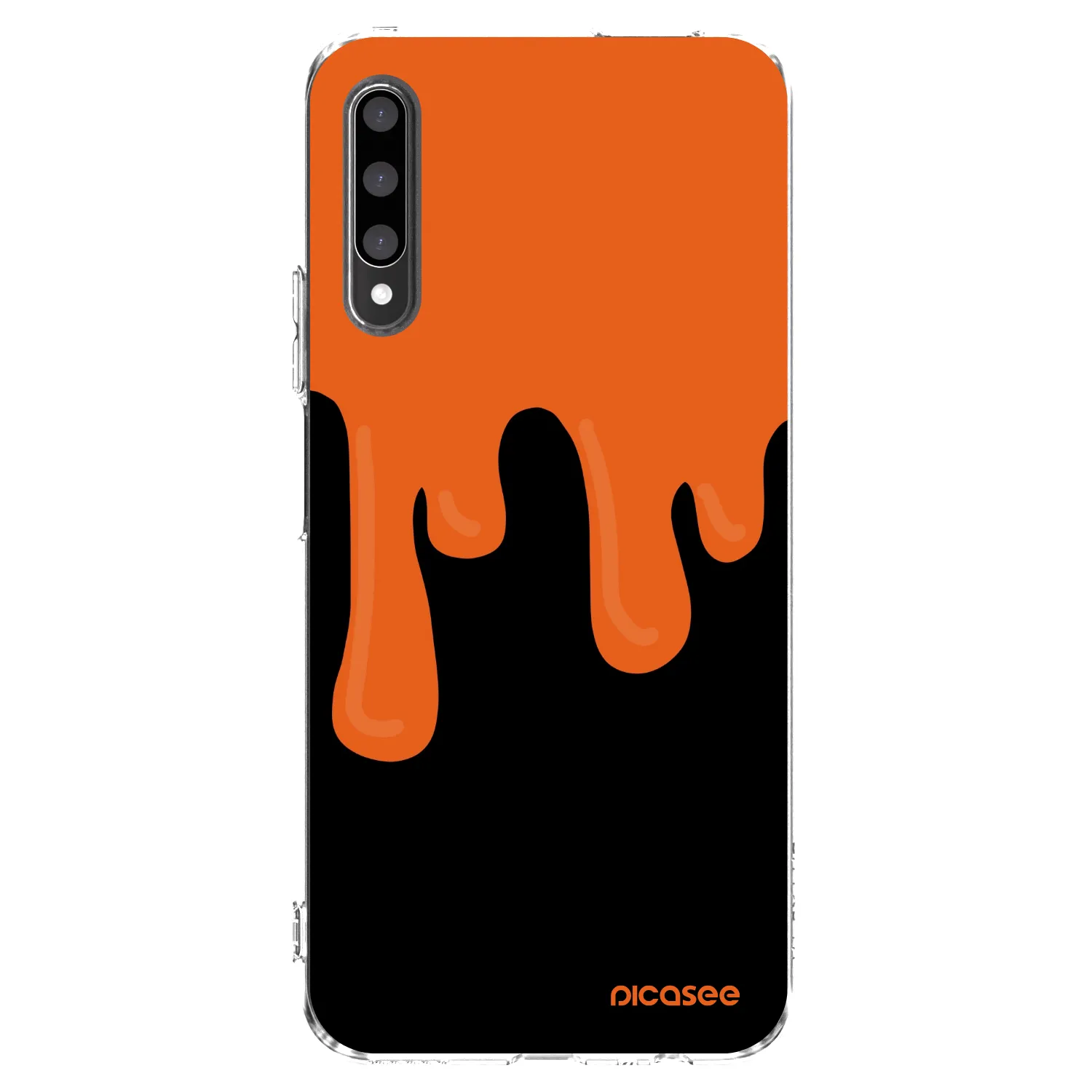 Picasee silikónový prehľadný obal pre Honor 9X Pro - Orange spooky