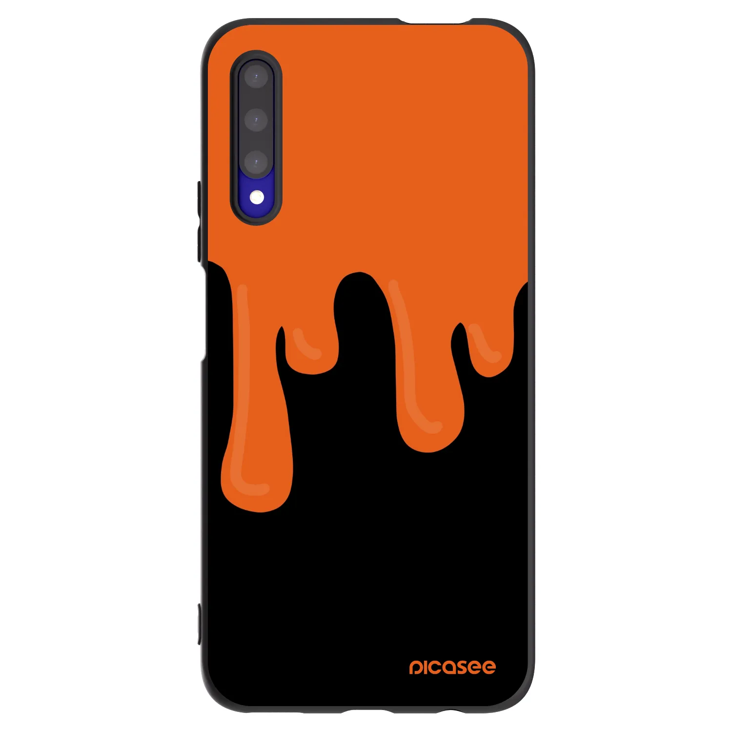 Picasee silikónový čierny obal pre Honor 9X Pro - Orange spooky