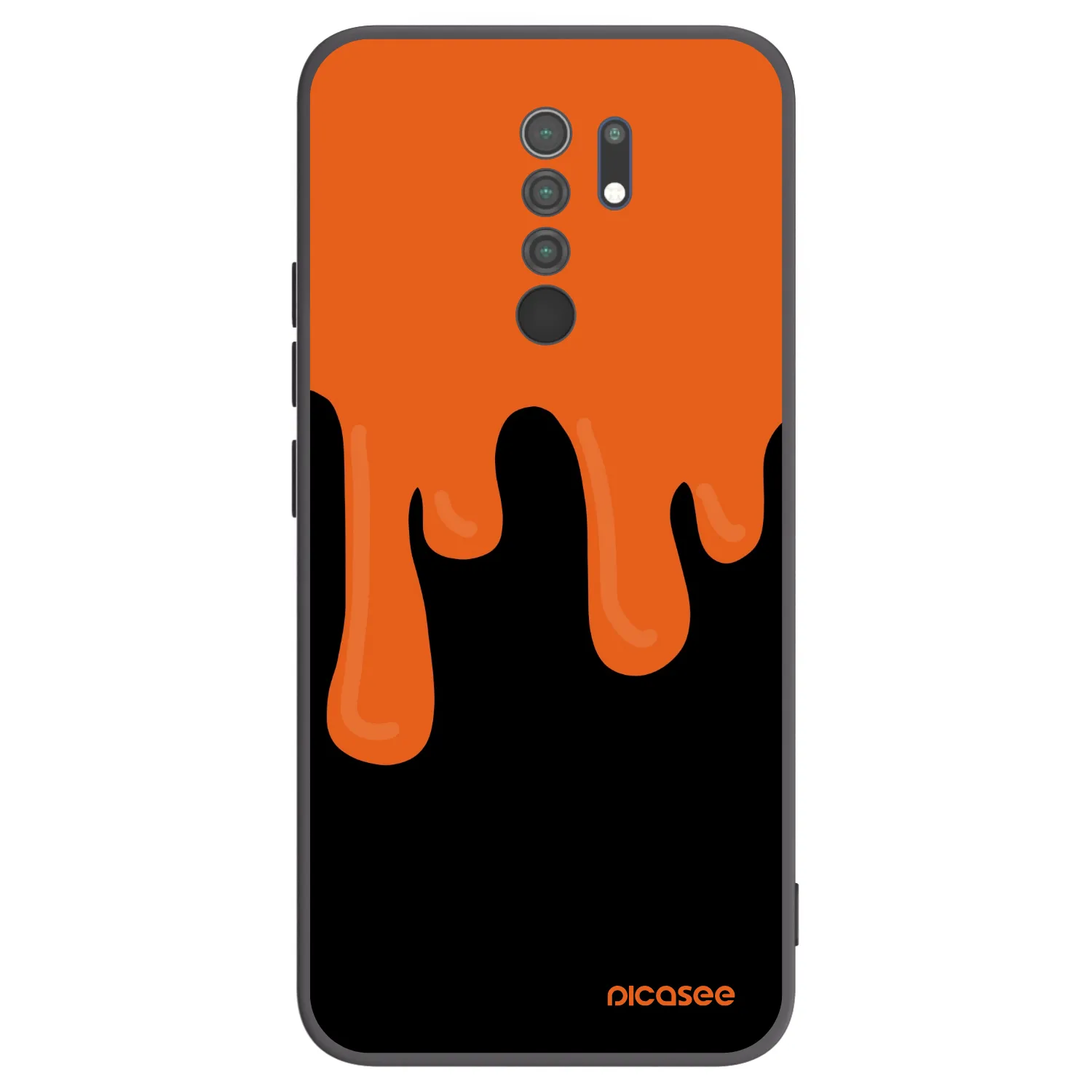 Picasee silikónový čierny obal pre Xiaomi Redmi 9 - Orange spooky