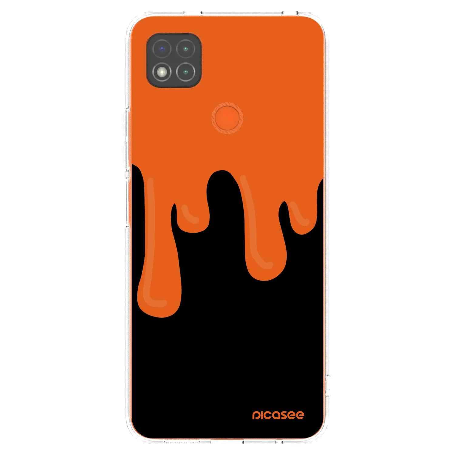 Picasee silikónový prehľadný obal pre Xiaomi Redmi 9C - Orange spooky
