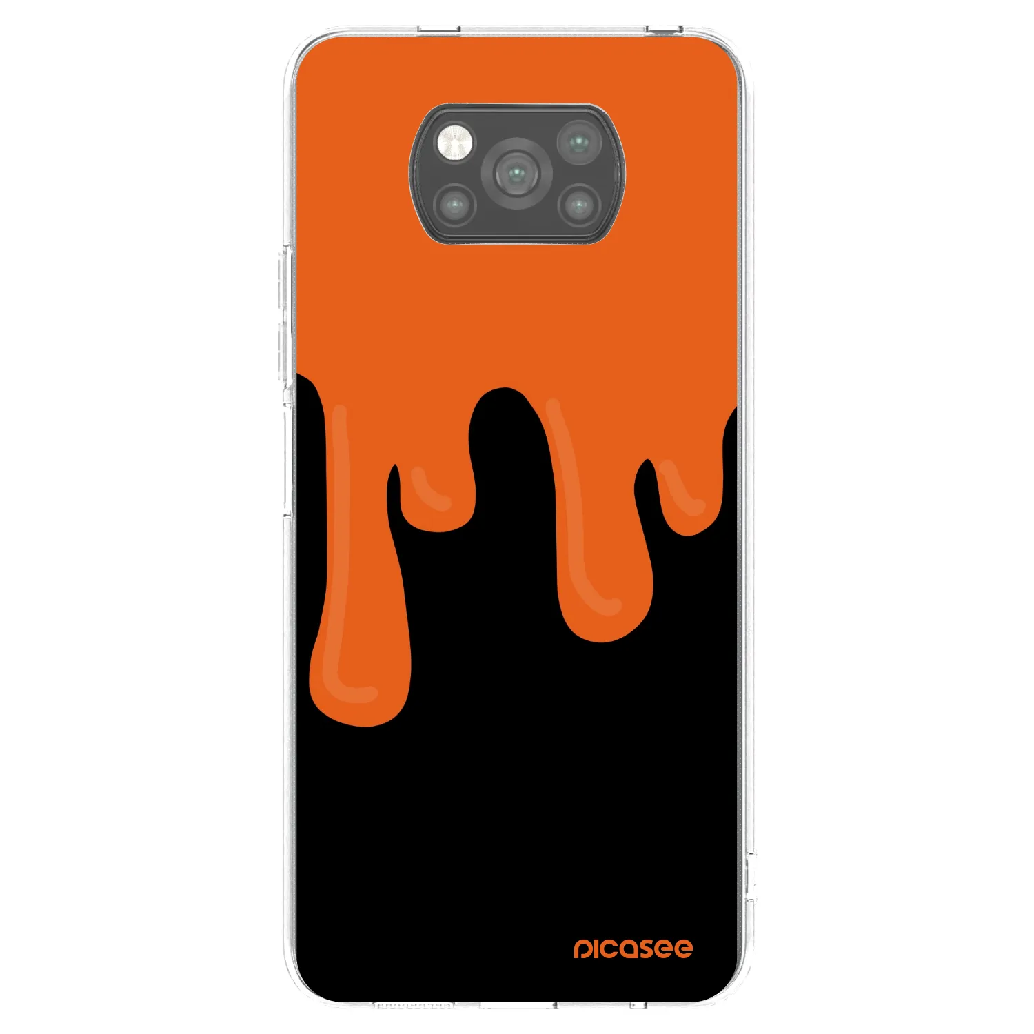 Picasee silikónový čierny obal pre Xiaomi Poco X3 - Orange spooky