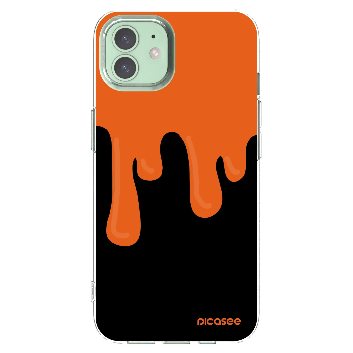 Picasee silikónový prehľadný obal pre Apple iPhone 12 Pro - Orange spooky