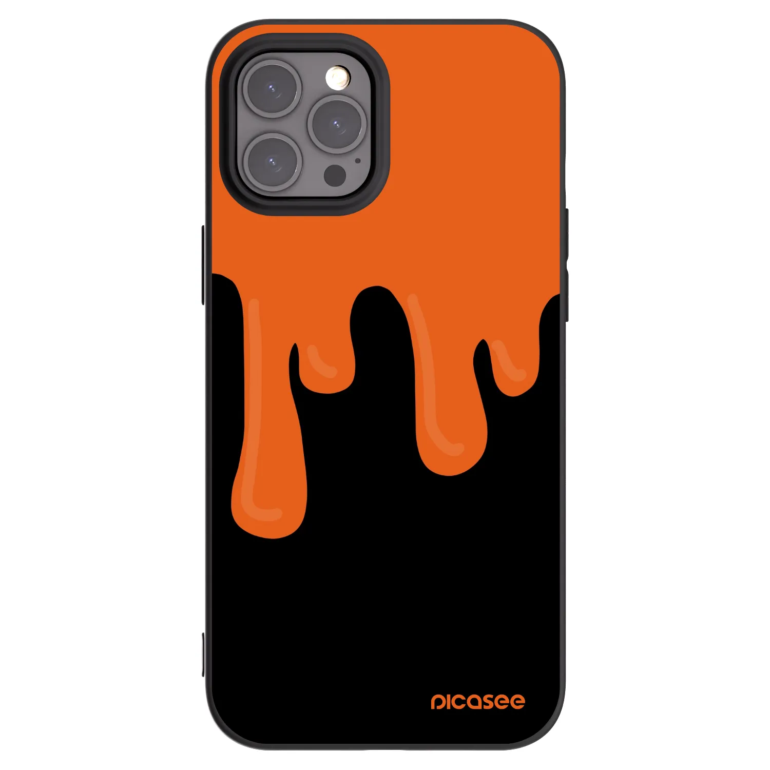Picasee silikónový čierny obal pre Apple iPhone 12 Pro Max - Orange spooky