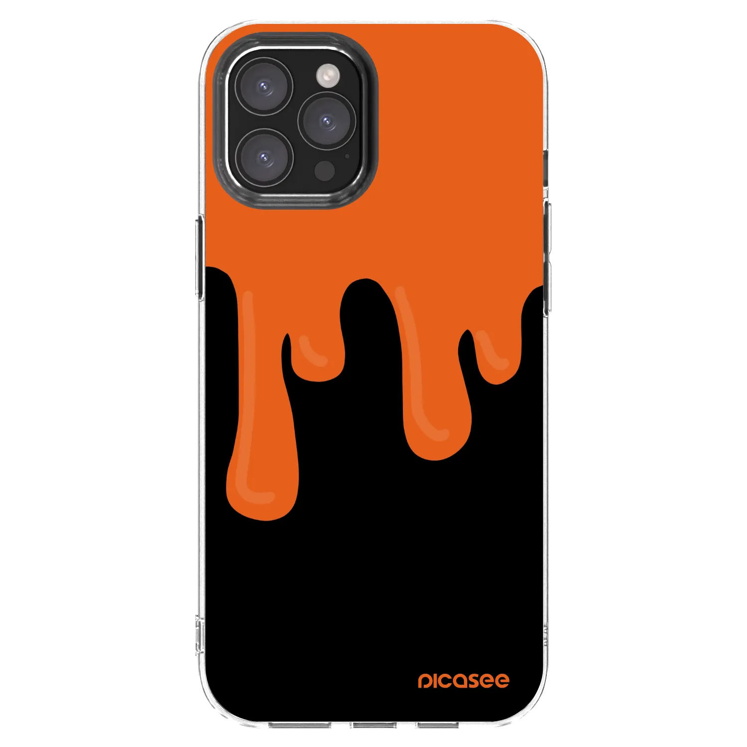 Picasee silikónový prehľadný obal pre Apple iPhone 12 Pro Max - Orange spooky