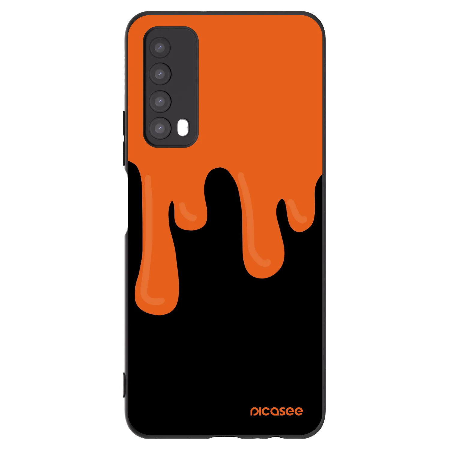 Picasee silikónový čierny obal pre Huawei P Smart 2021 - Orange spooky