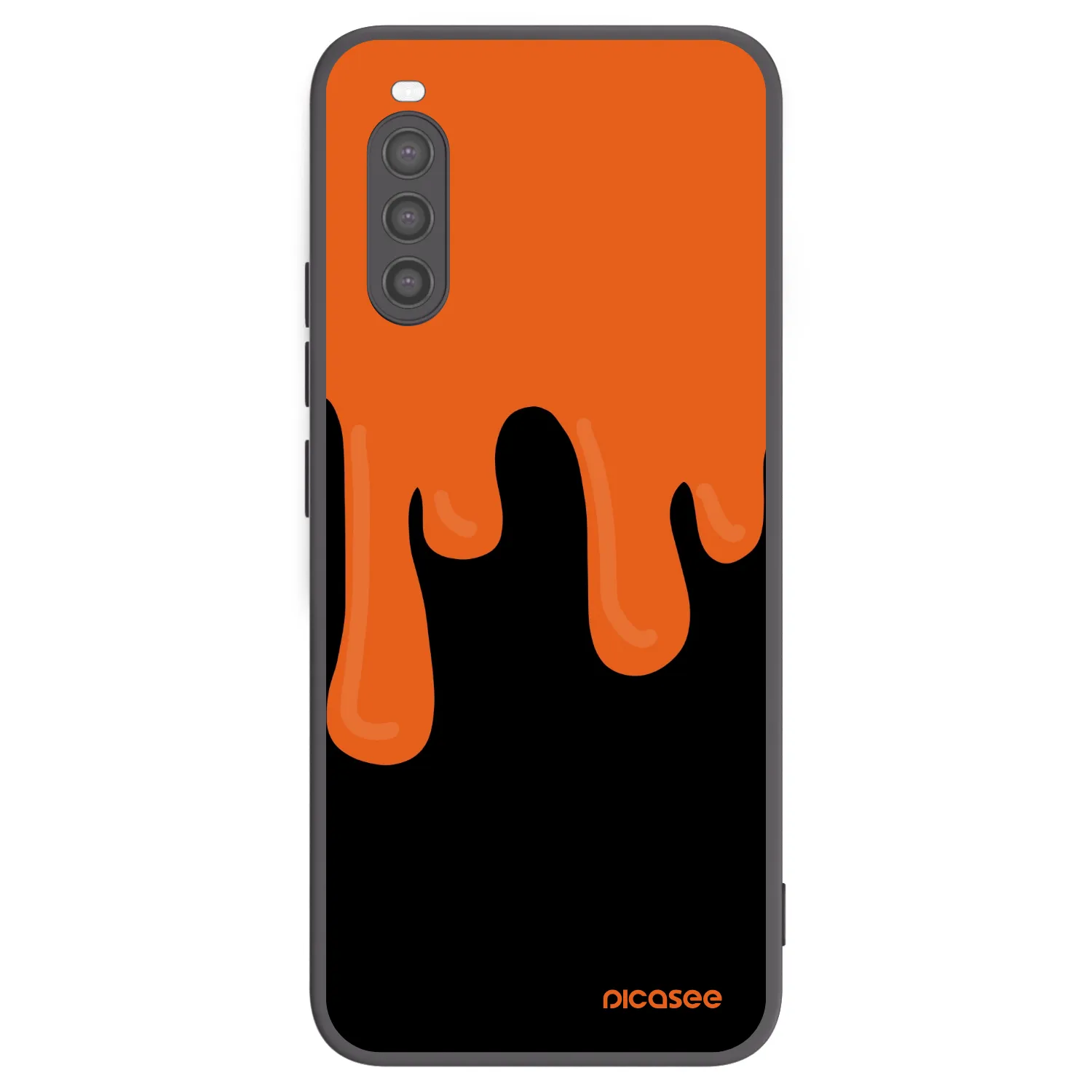 Picasee silikónový čierny obal pre Sony Xperia 10 II - Orange spooky